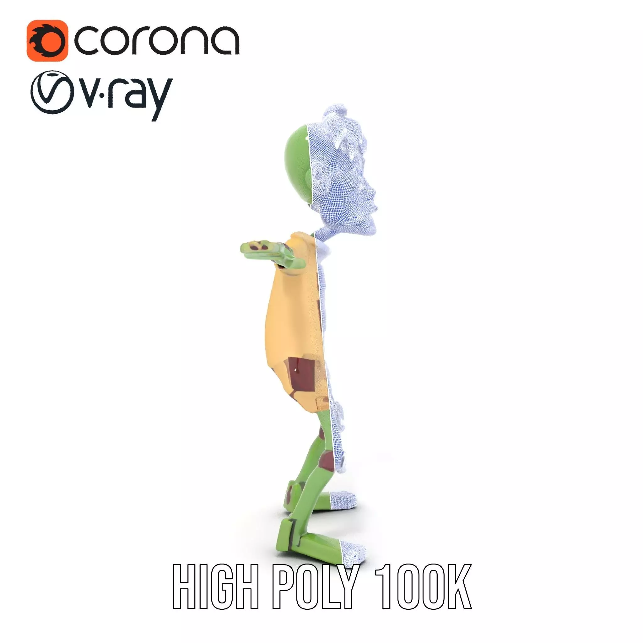 Patchwork Zombie model pack Low-poly 3D model_33