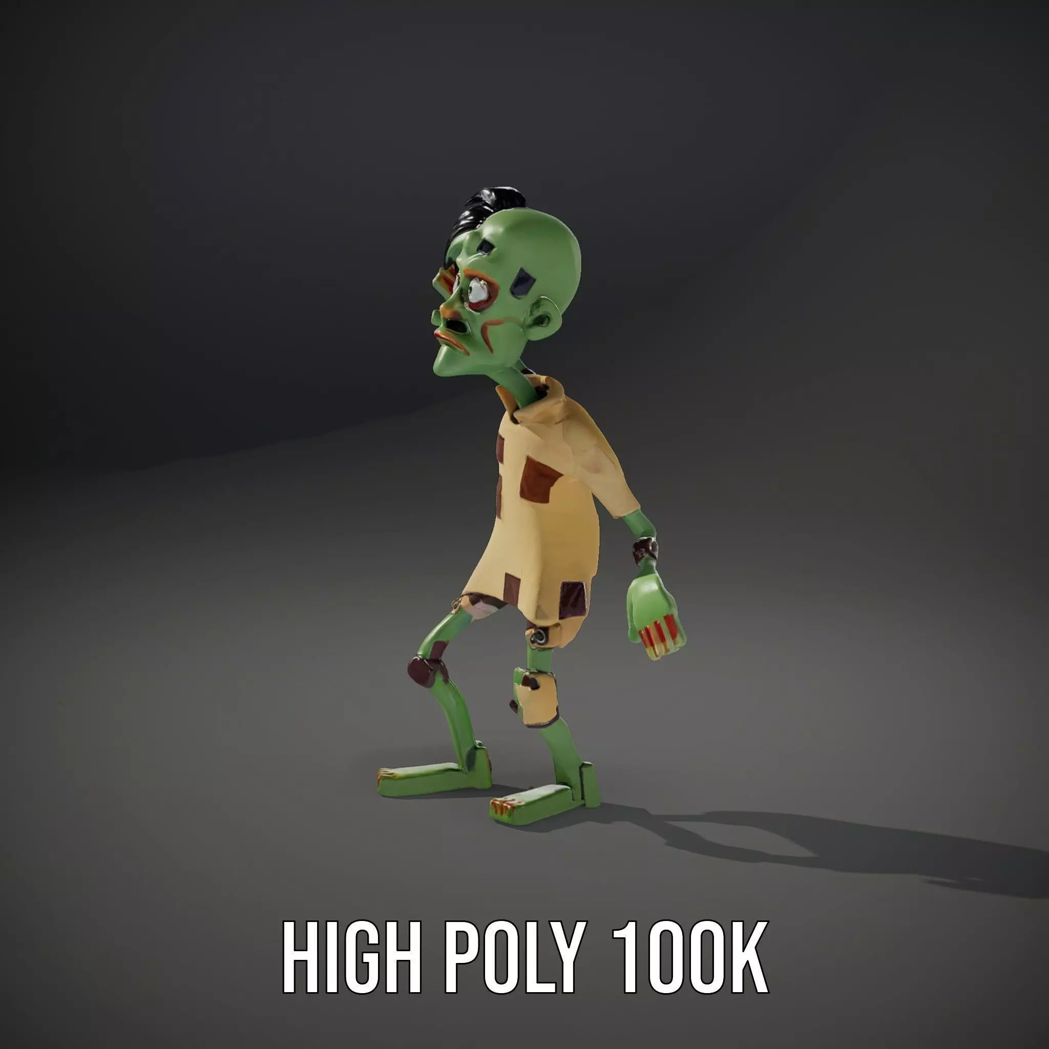 Patchwork Zombie model pack Low-poly 3D model_8