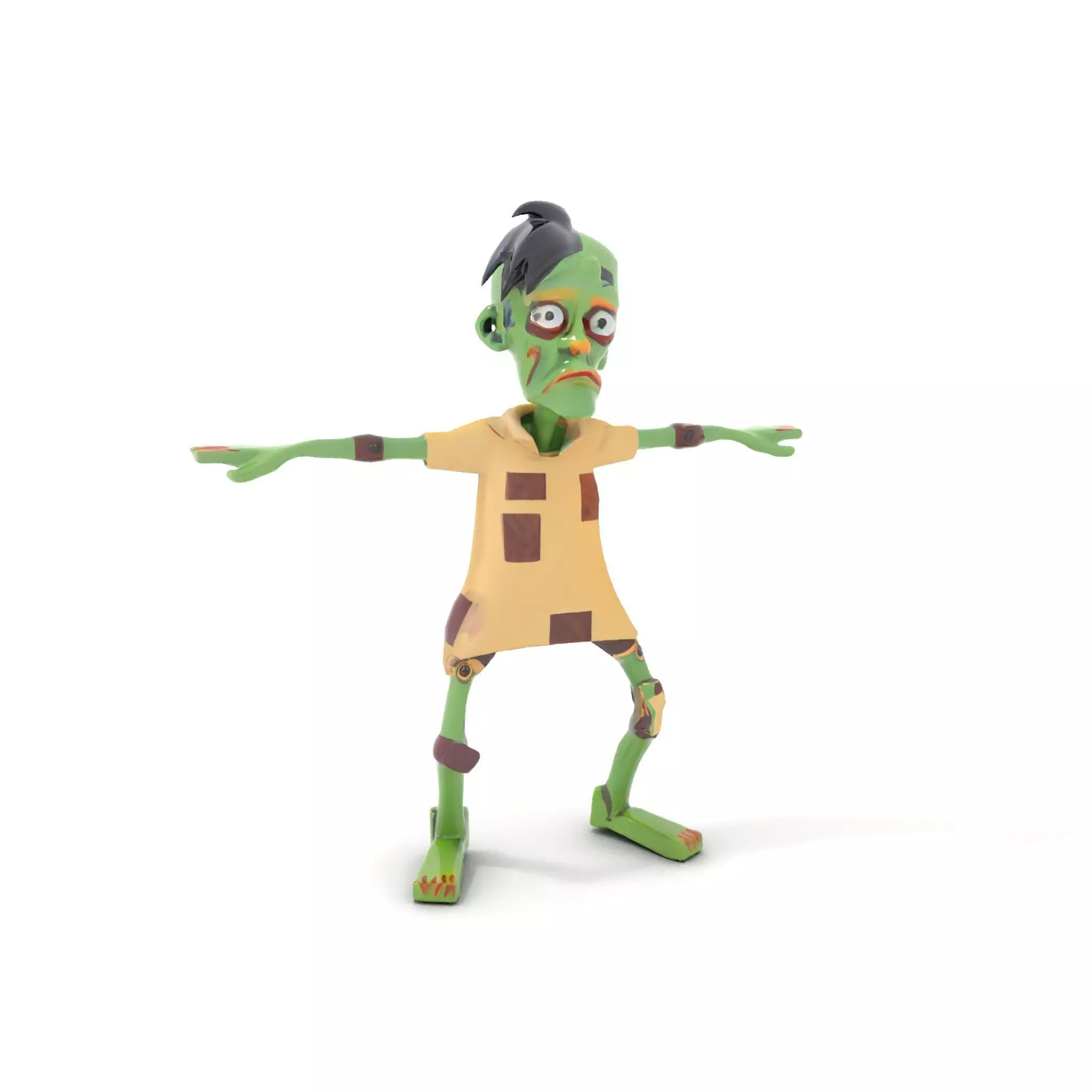 Patchwork Zombie model pack Low-poly 3D model_18