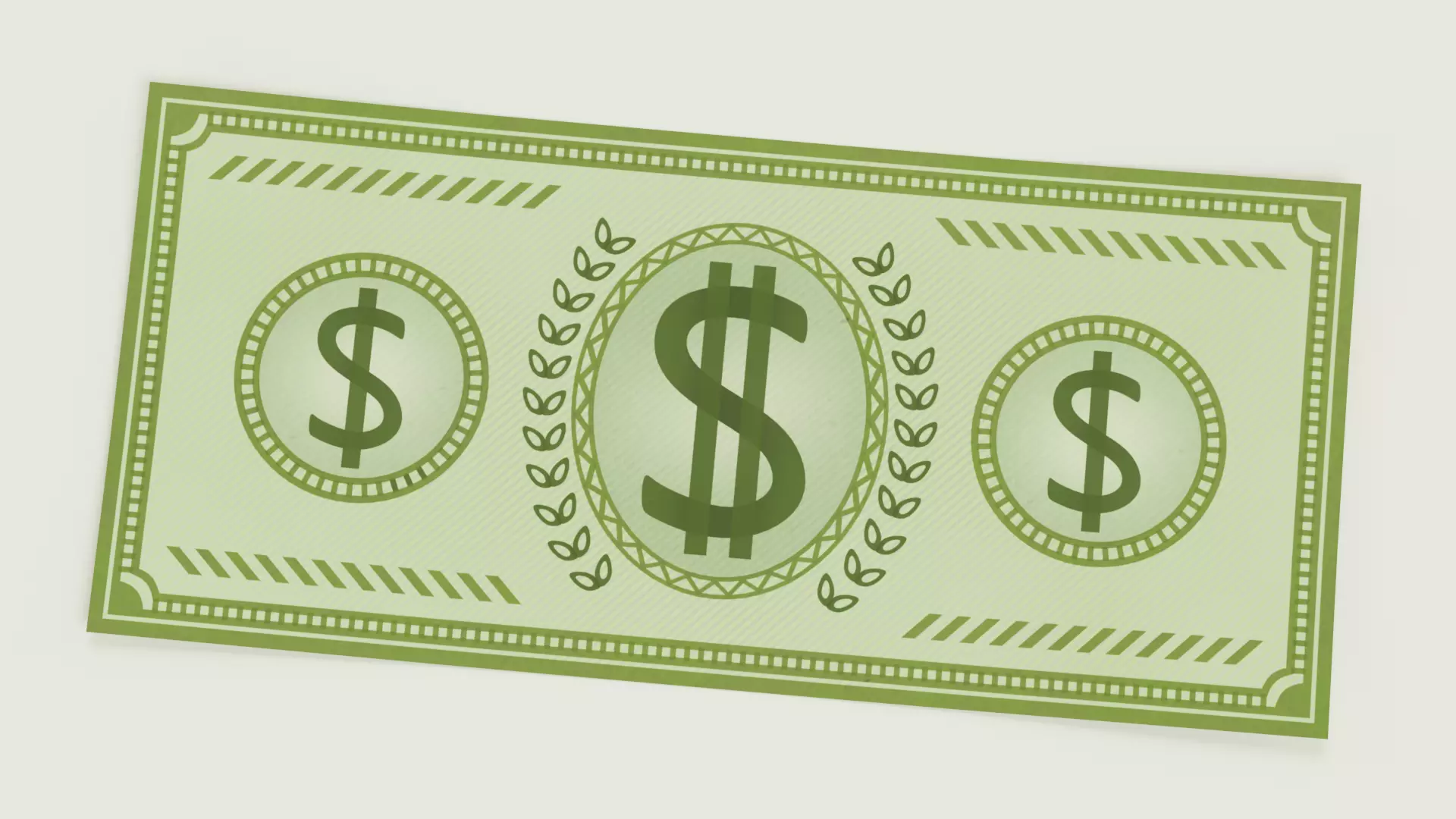 Cartoon Money Bill Low-poly 3D model_5