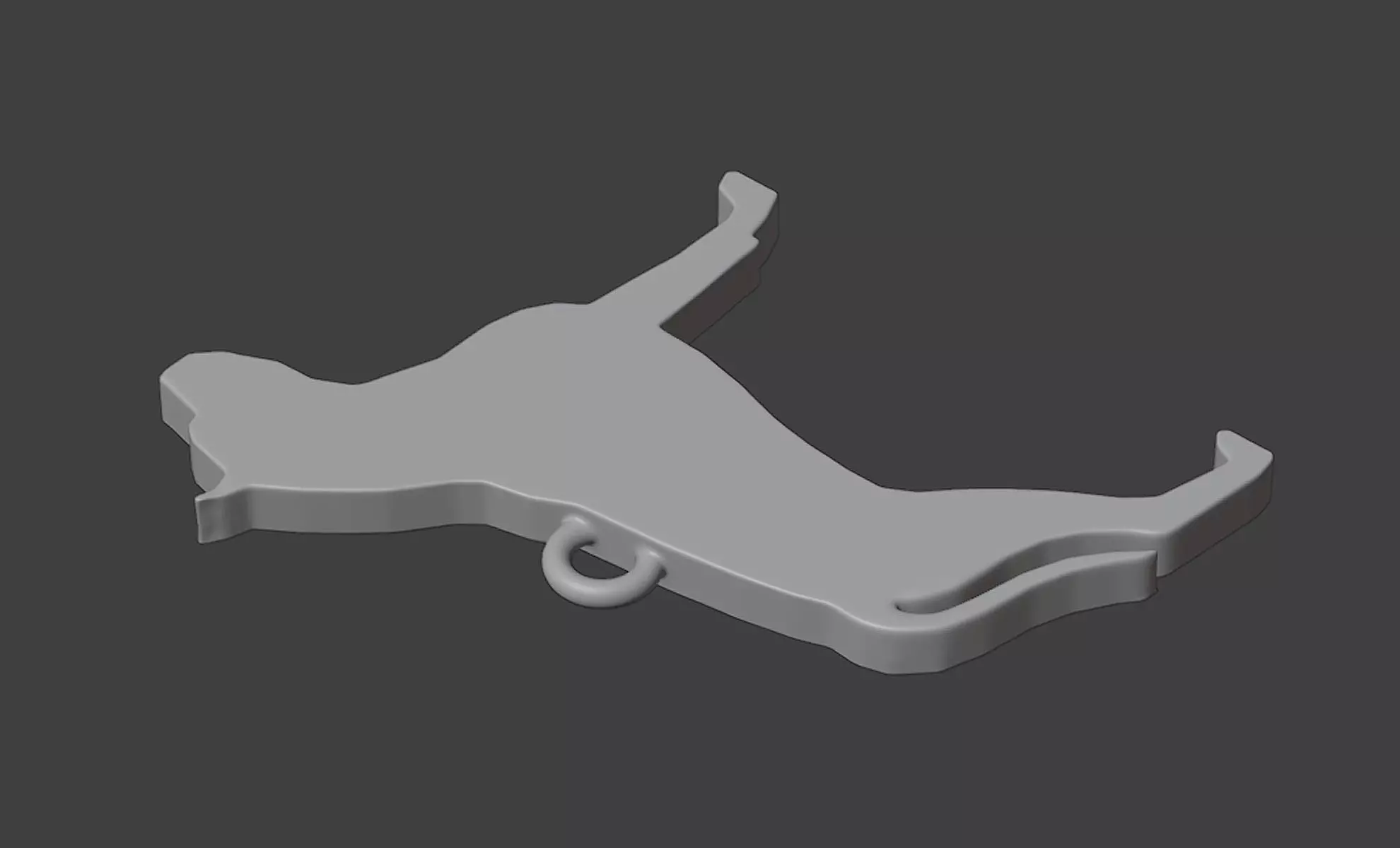 AmStaff Standing Minimalist Modern Pendant 3D print model 3D print model_4