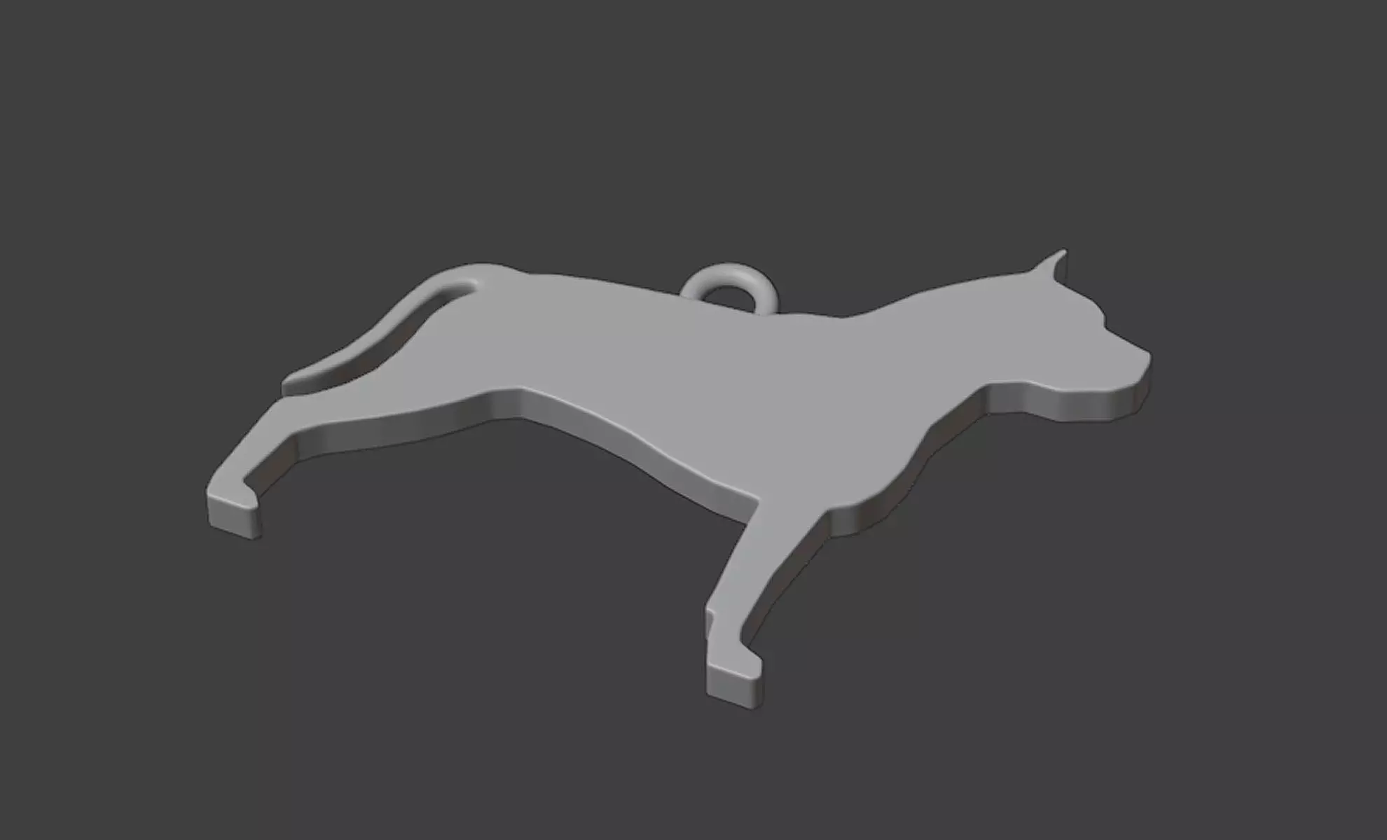 AmStaff Standing Minimalist Modern Pendant 3D print model 3D print model_3