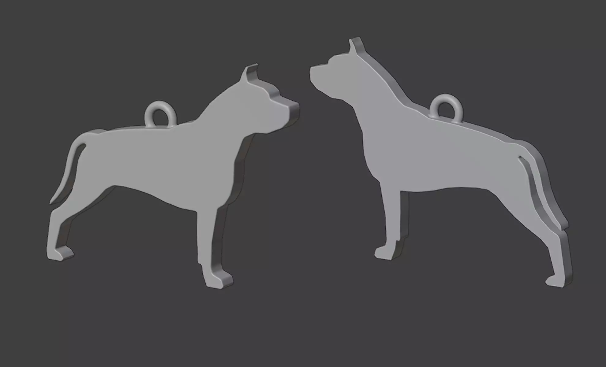 AmStaff Standing Minimalist Modern Pendant 3D print model 3D print model_1