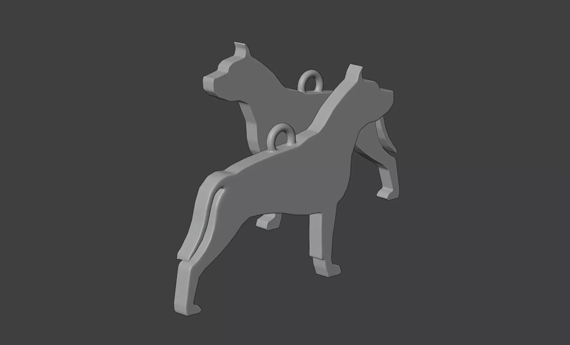 AmStaff Standing Minimalist Modern Pendant 3D print model 3D print model_2