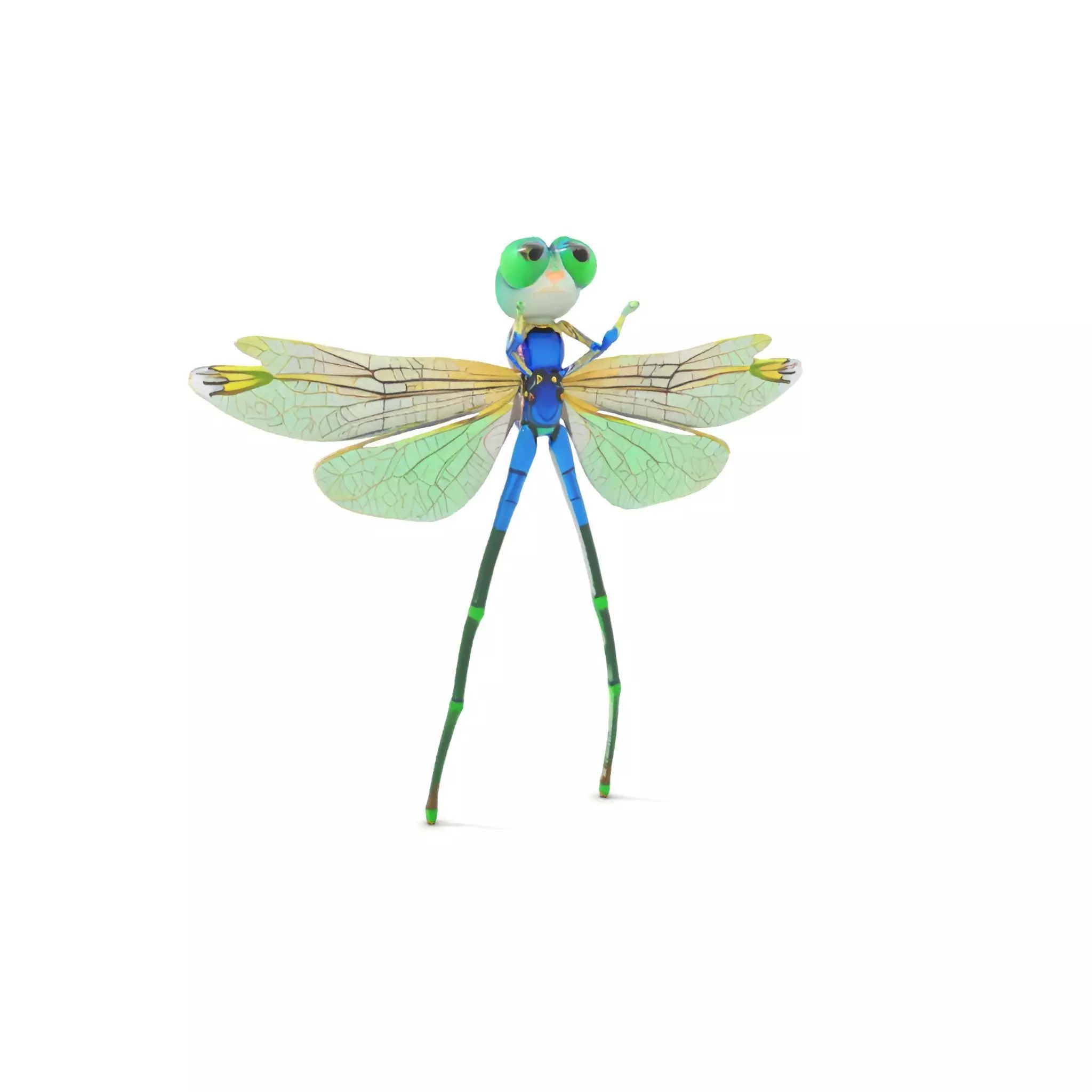 Vibrant Dragonfly model pack Low-poly 3D model_6