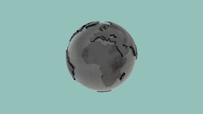 Earth low-poly 3dmodel globe Low-poly 3D model