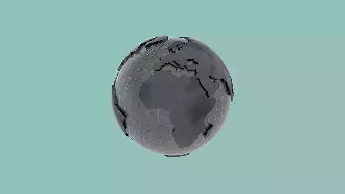Earth low-poly 3dmodel globe Low-poly 3D model