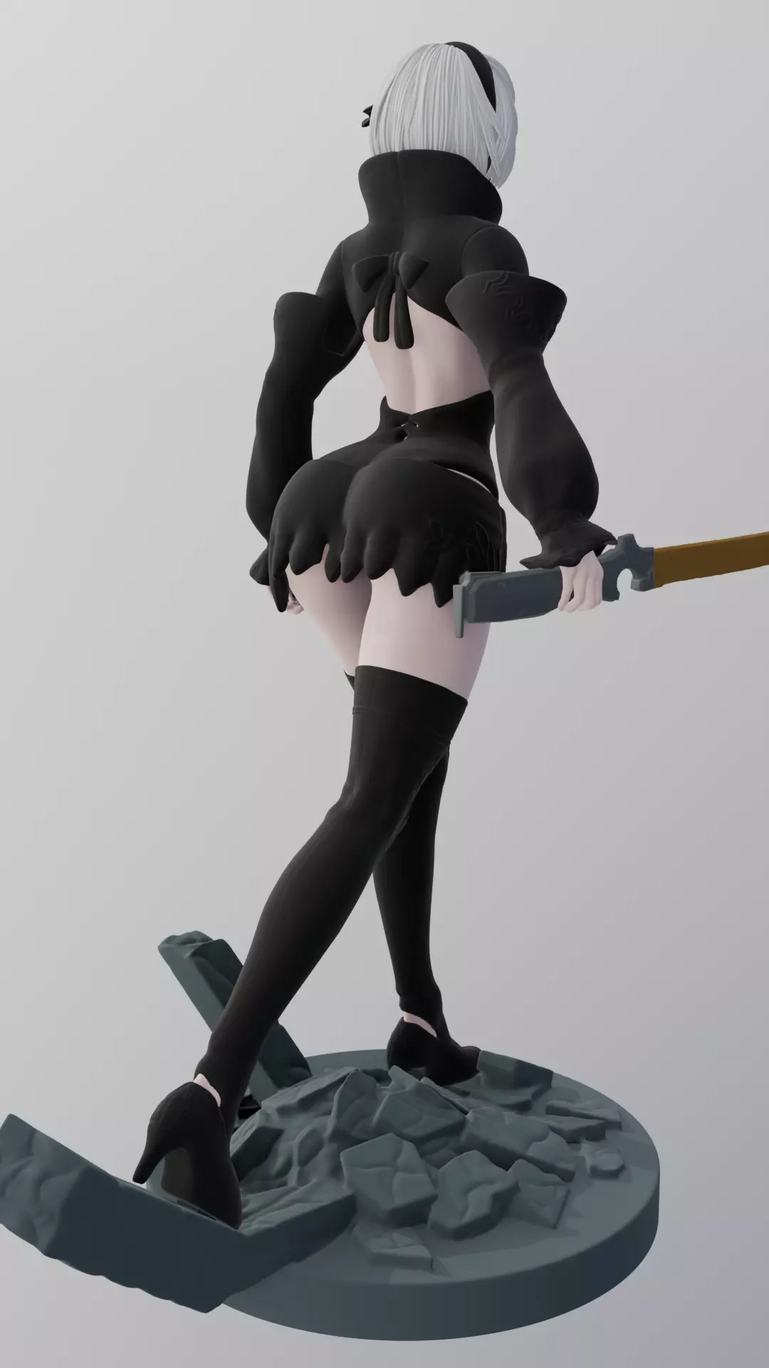 2B - NieR Automata - STL 3D Print Model 3D print model_3