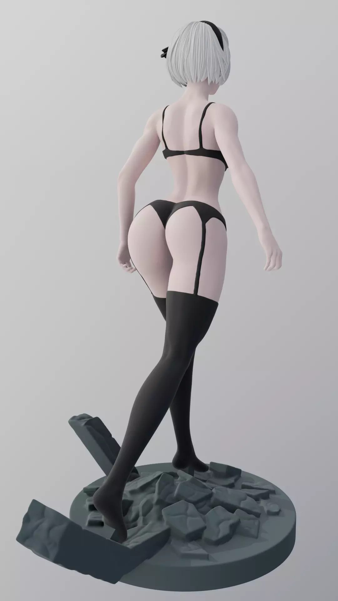 2B - NieR Automata - STL 3D Print Model 3D print model_14