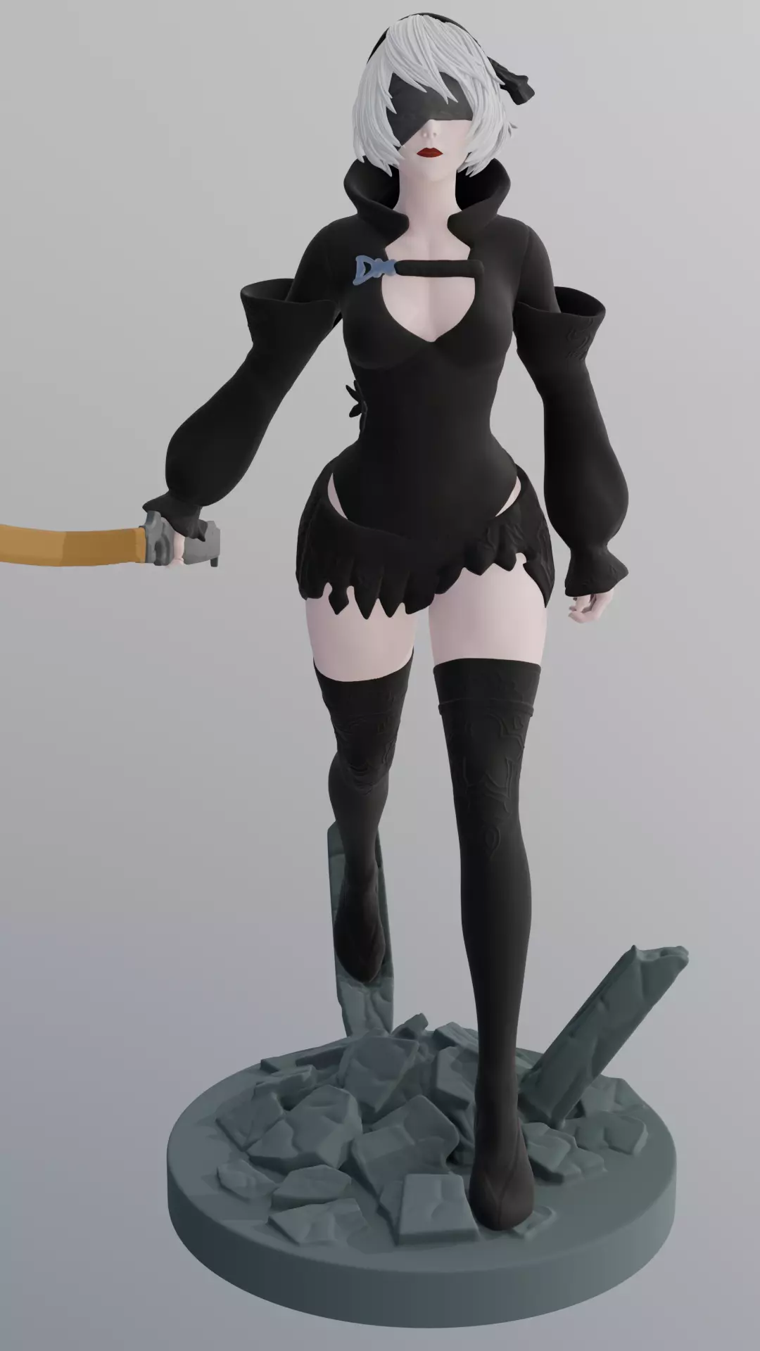 2B - NieR Automata - STL 3D Print Model 3D print model_0