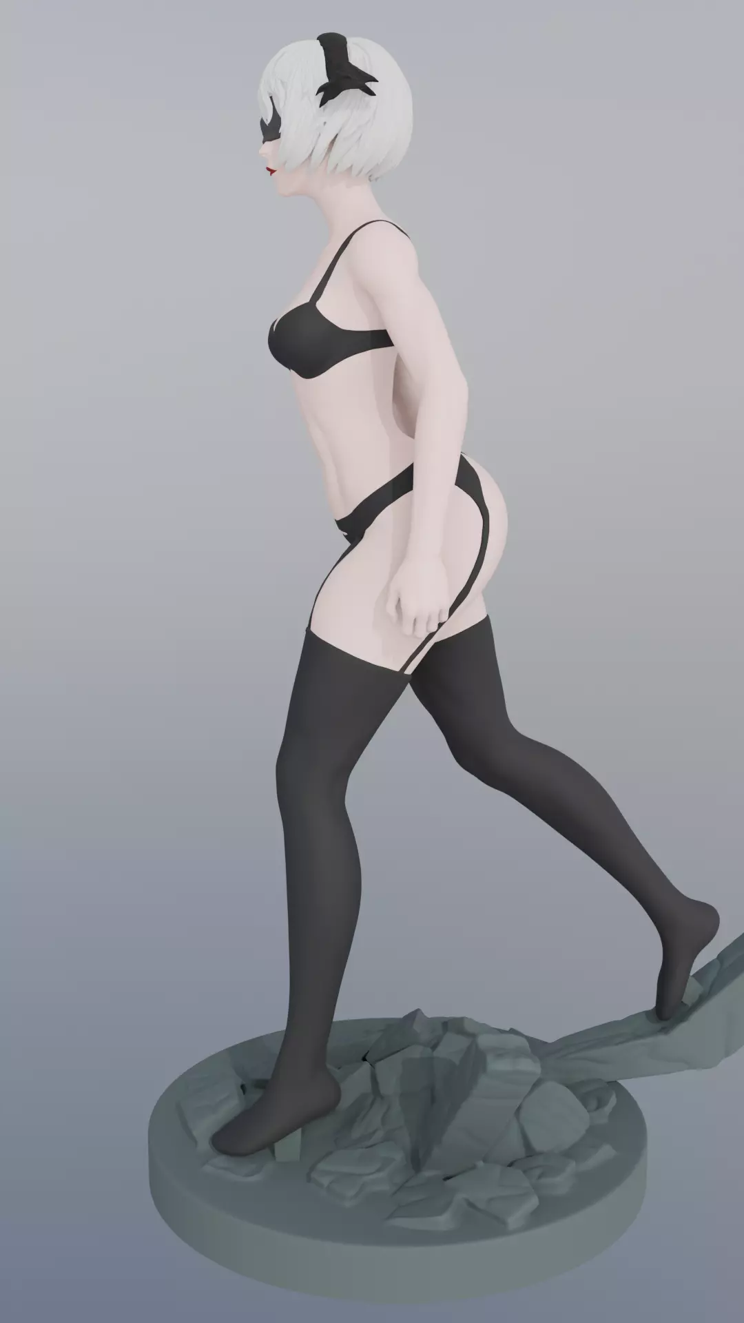 2B - NieR Automata - STL 3D Print Model 3D print model_13