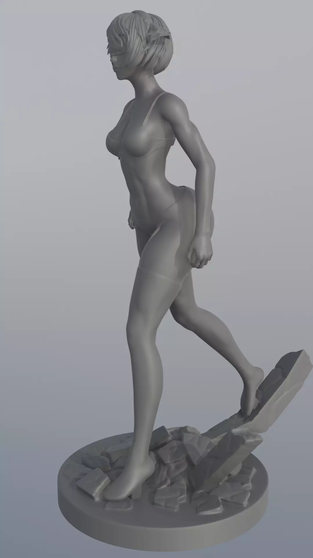 2B - NieR Automata - STL 3D Print Model 3D print model_16