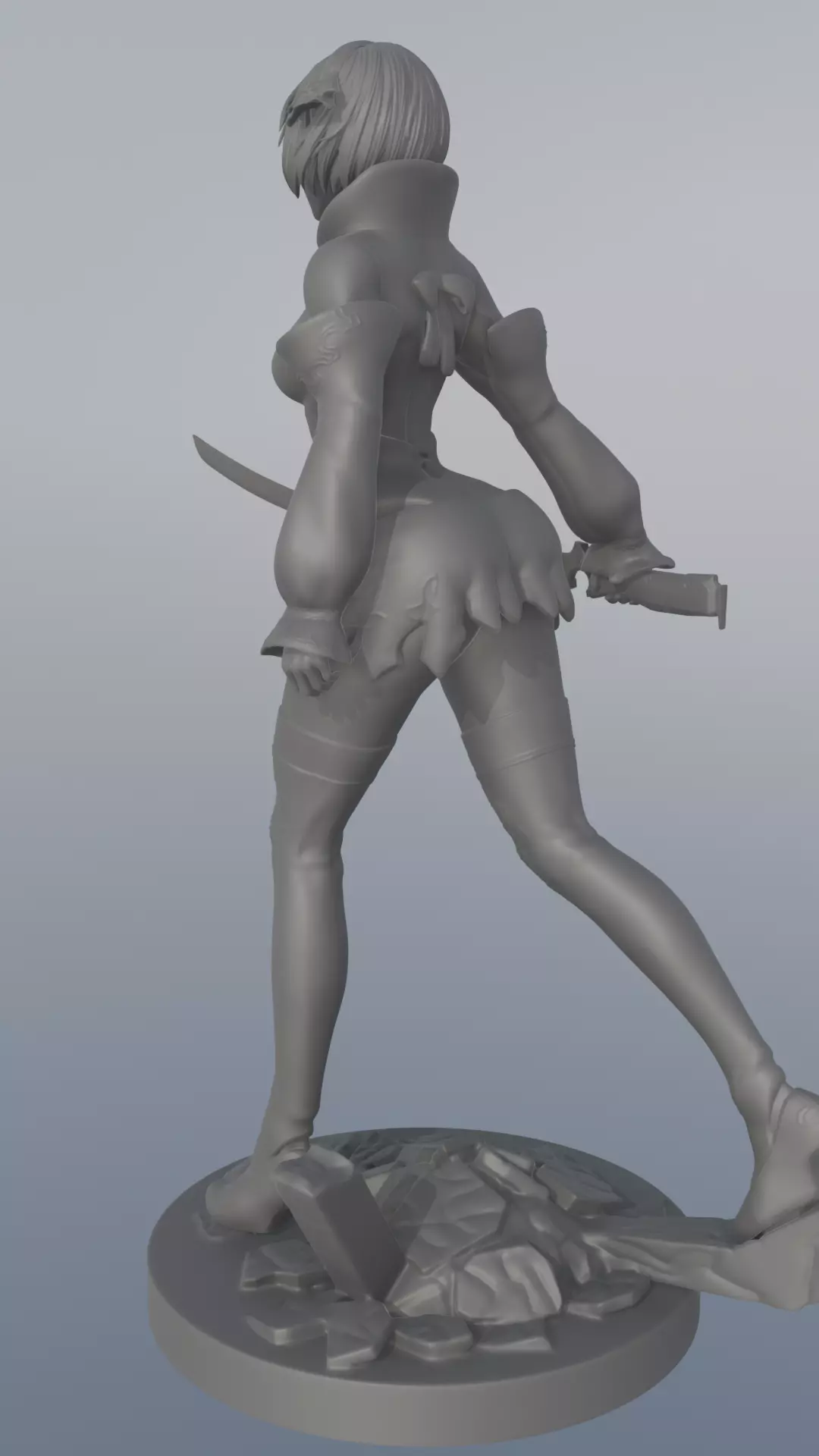 2B - NieR Automata - STL 3D Print Model 3D print model_8