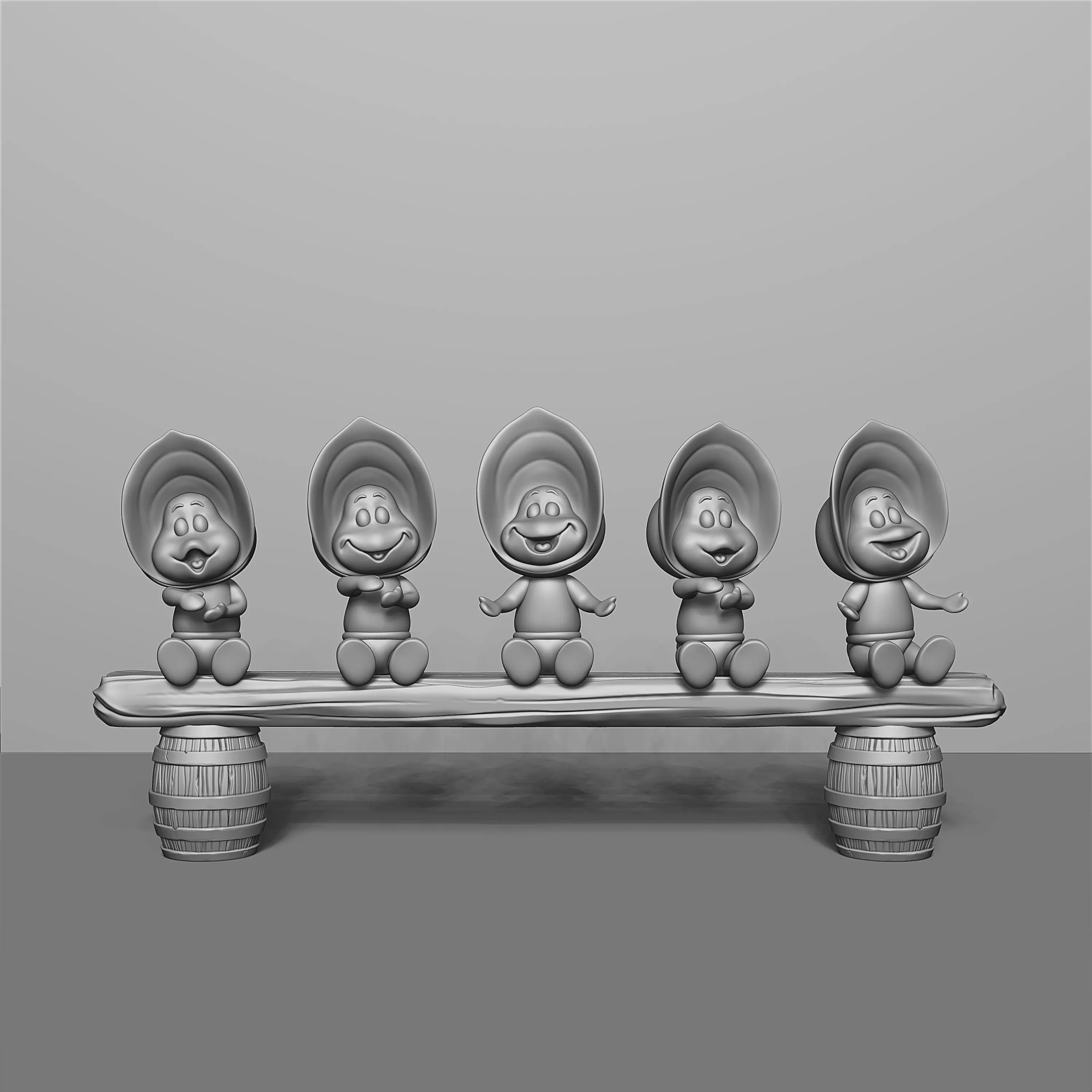 Oyster Maid - Alice in Wonderland - 040 3D print model_9