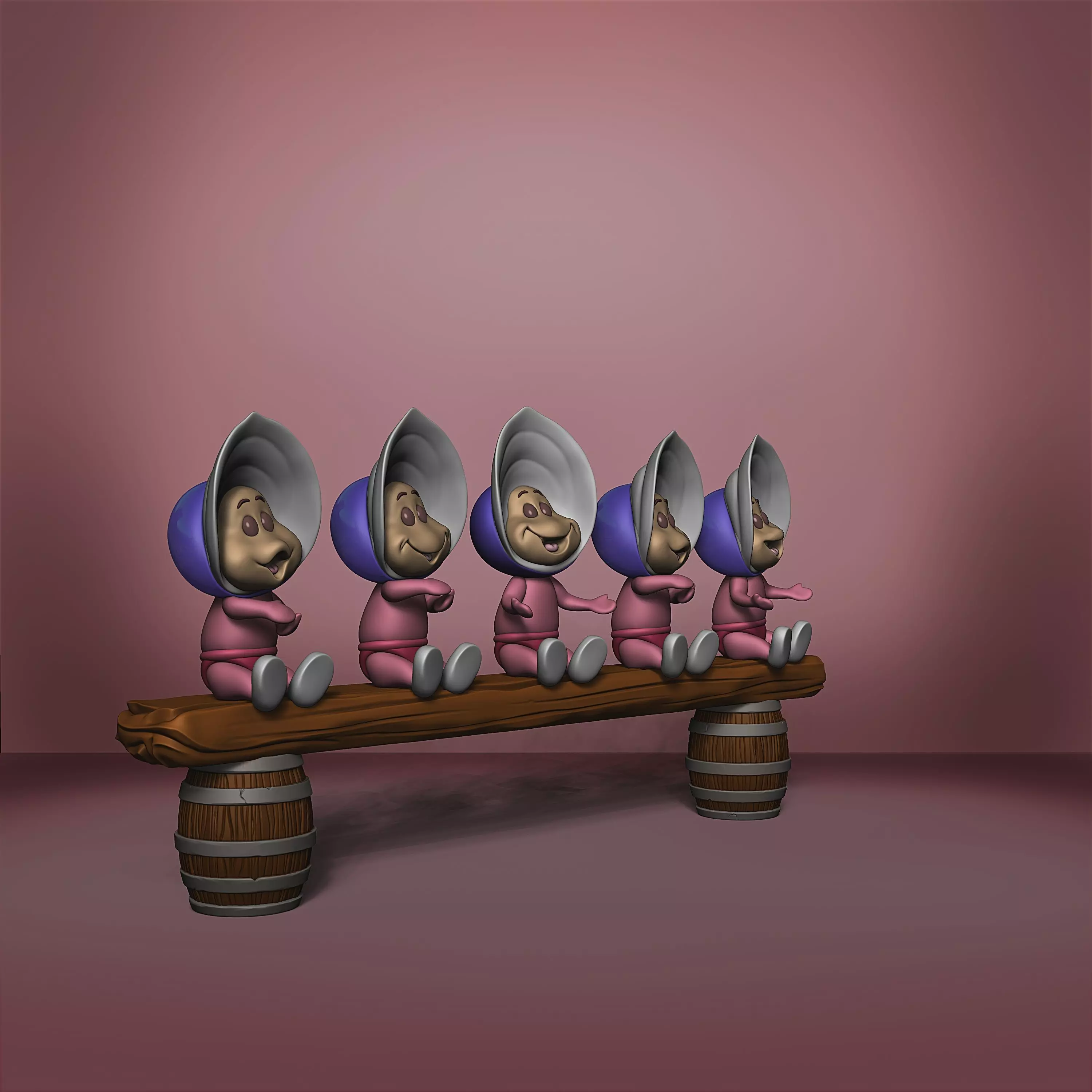 Oyster Maid - Alice in Wonderland - 040 3D print model_7