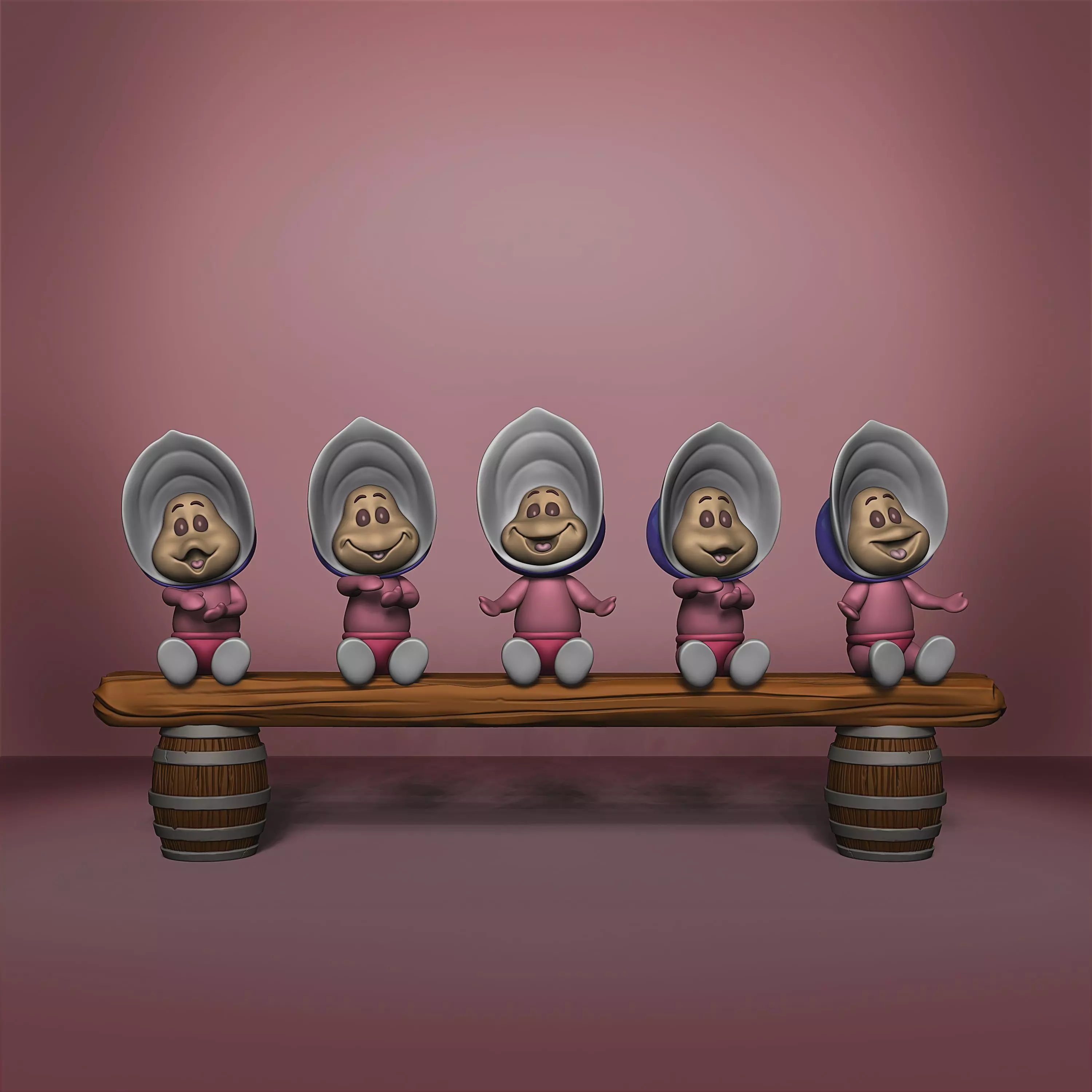 Oyster Maid - Alice in Wonderland - 040 3D print model_0