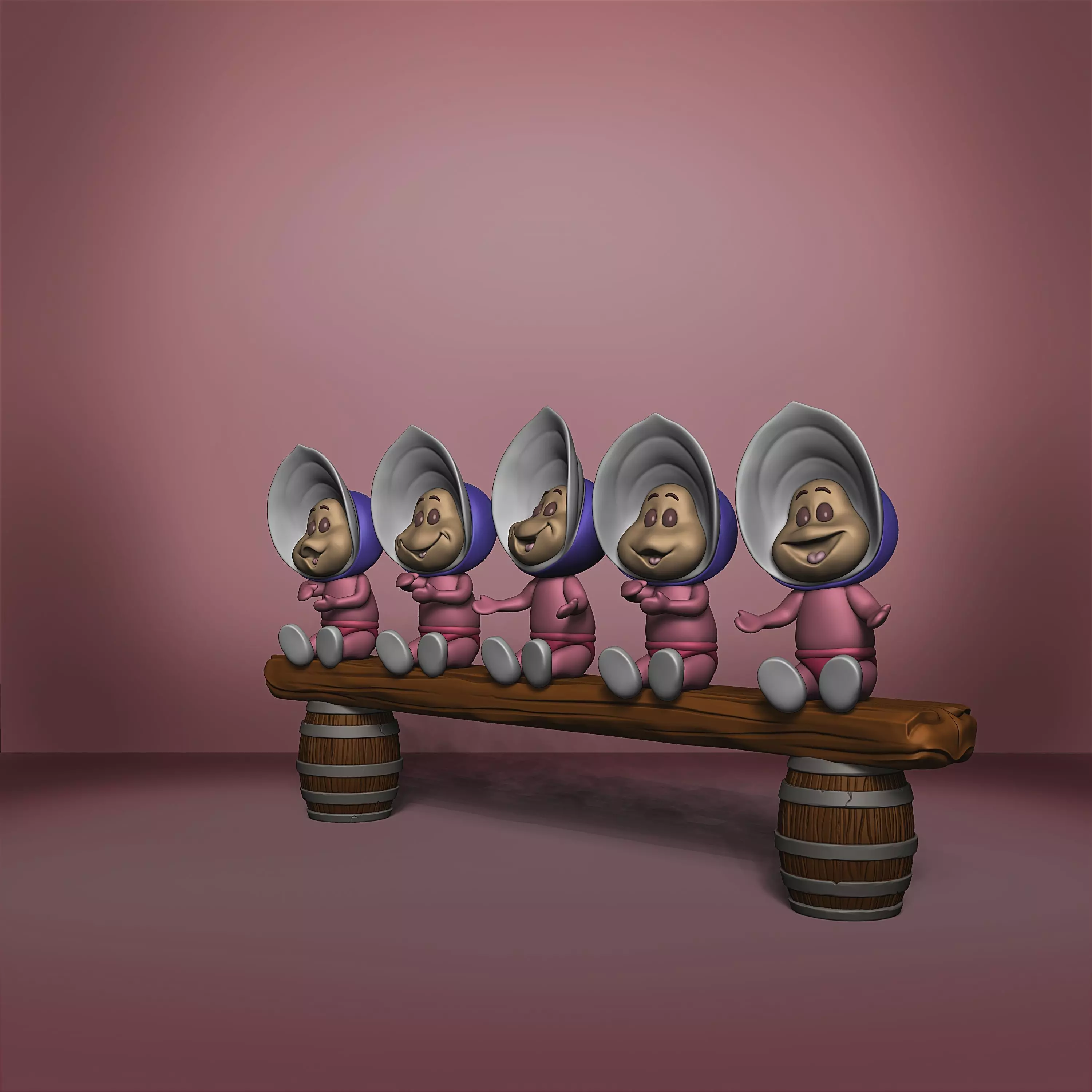 Oyster Maid - Alice in Wonderland - 040 3D print model_1