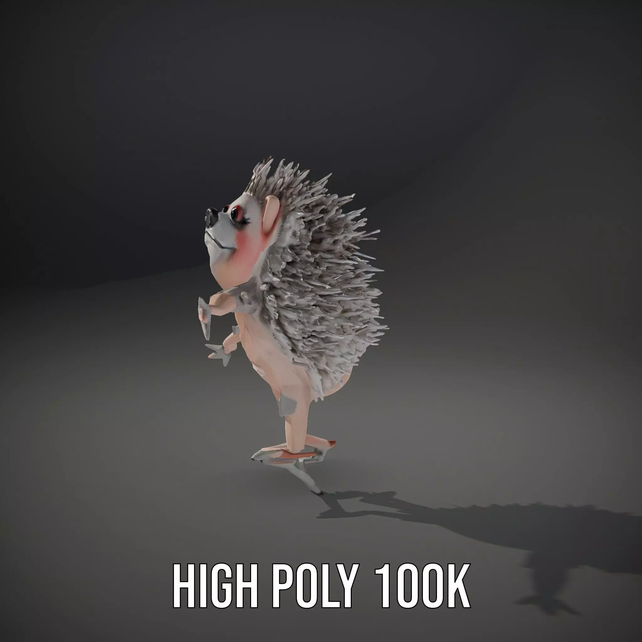 Cute Hedgehog model pack Low-poly 3D model_10