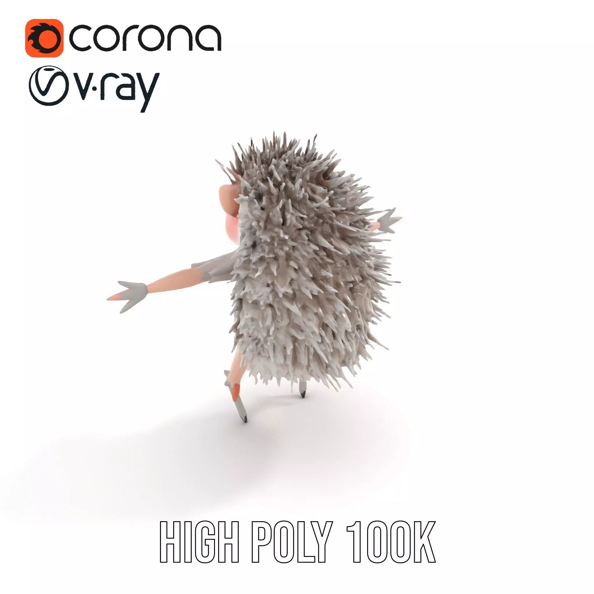 Cute Hedgehog model pack Low-poly 3D model_16