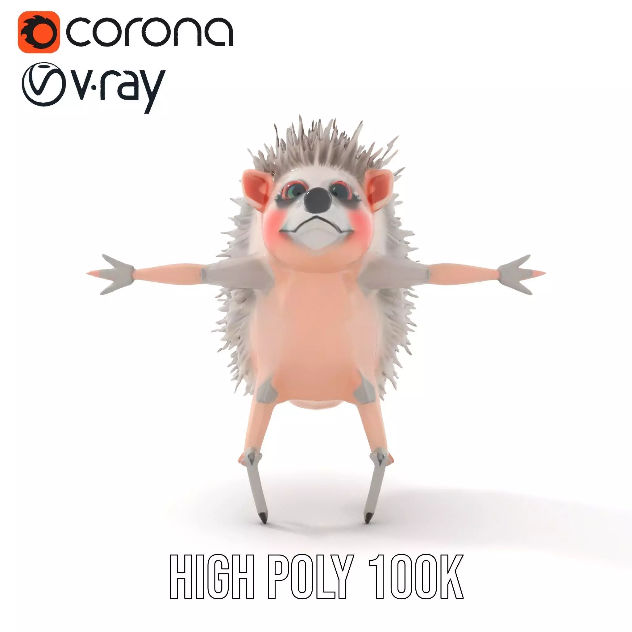 Cute Hedgehog model pack Low-poly 3D model_23