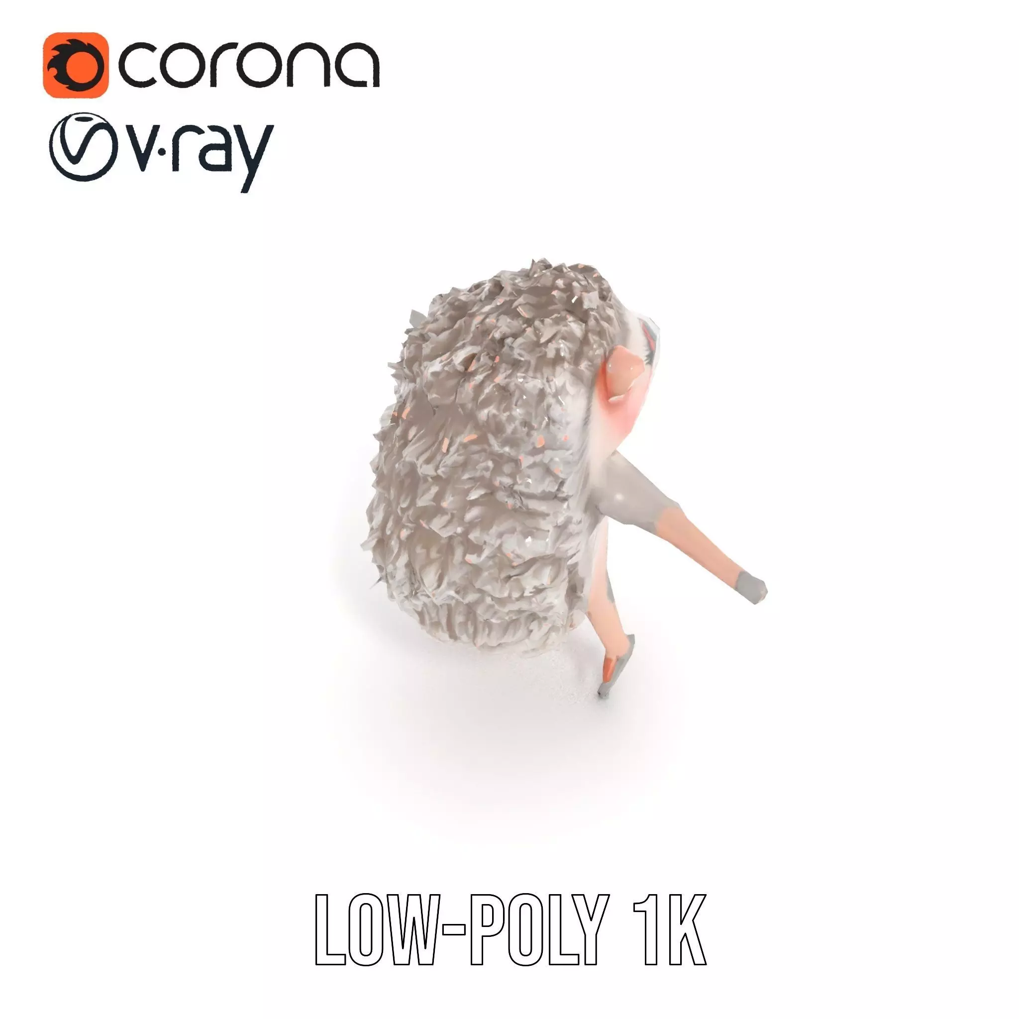 Cute Hedgehog model pack Low-poly 3D model_7