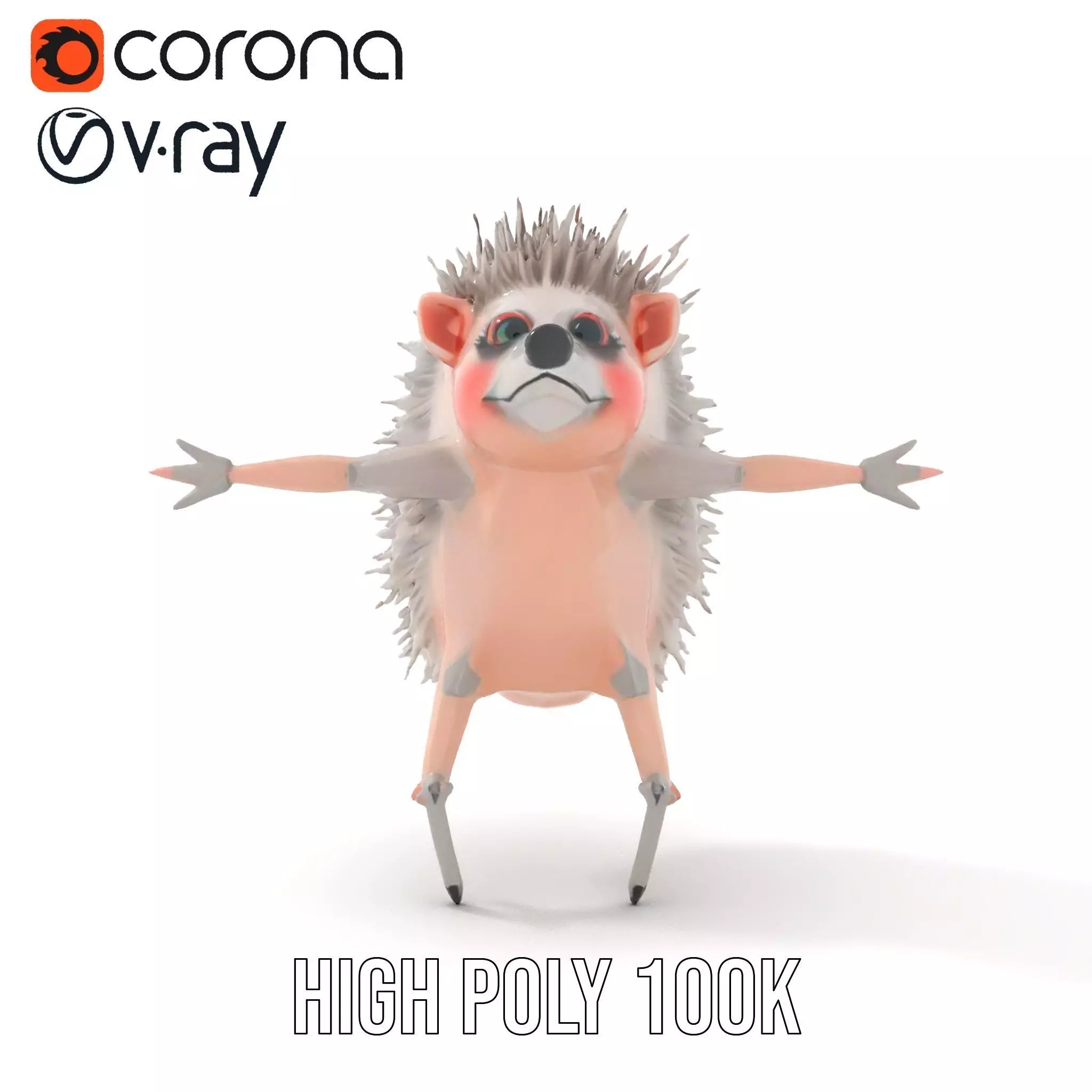 Cute Hedgehog model pack Low-poly 3D model_18