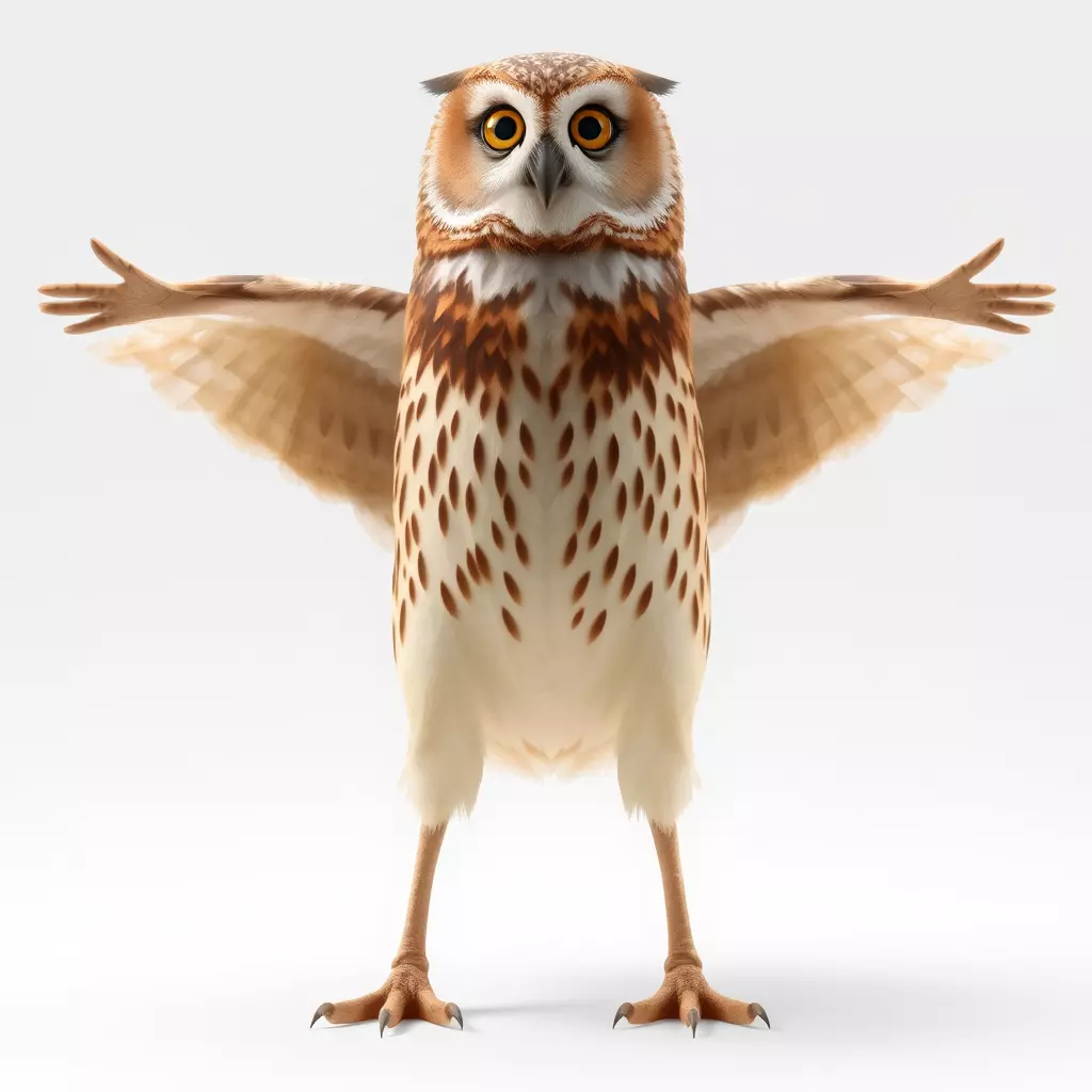 Spotted Owl Animation model pack Low-poly 3D model_2