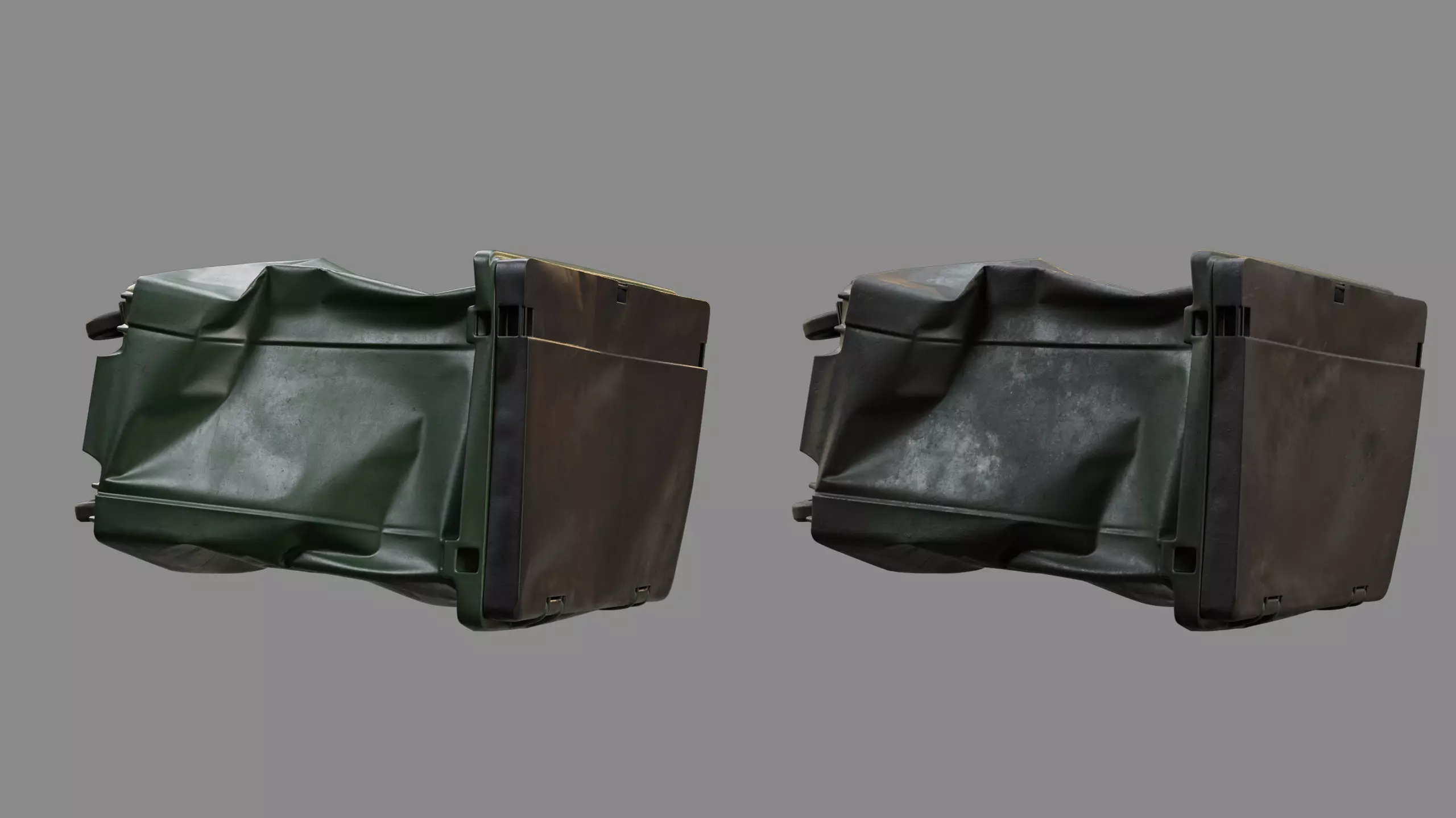 Crushed Trash Container 03 3D model_7