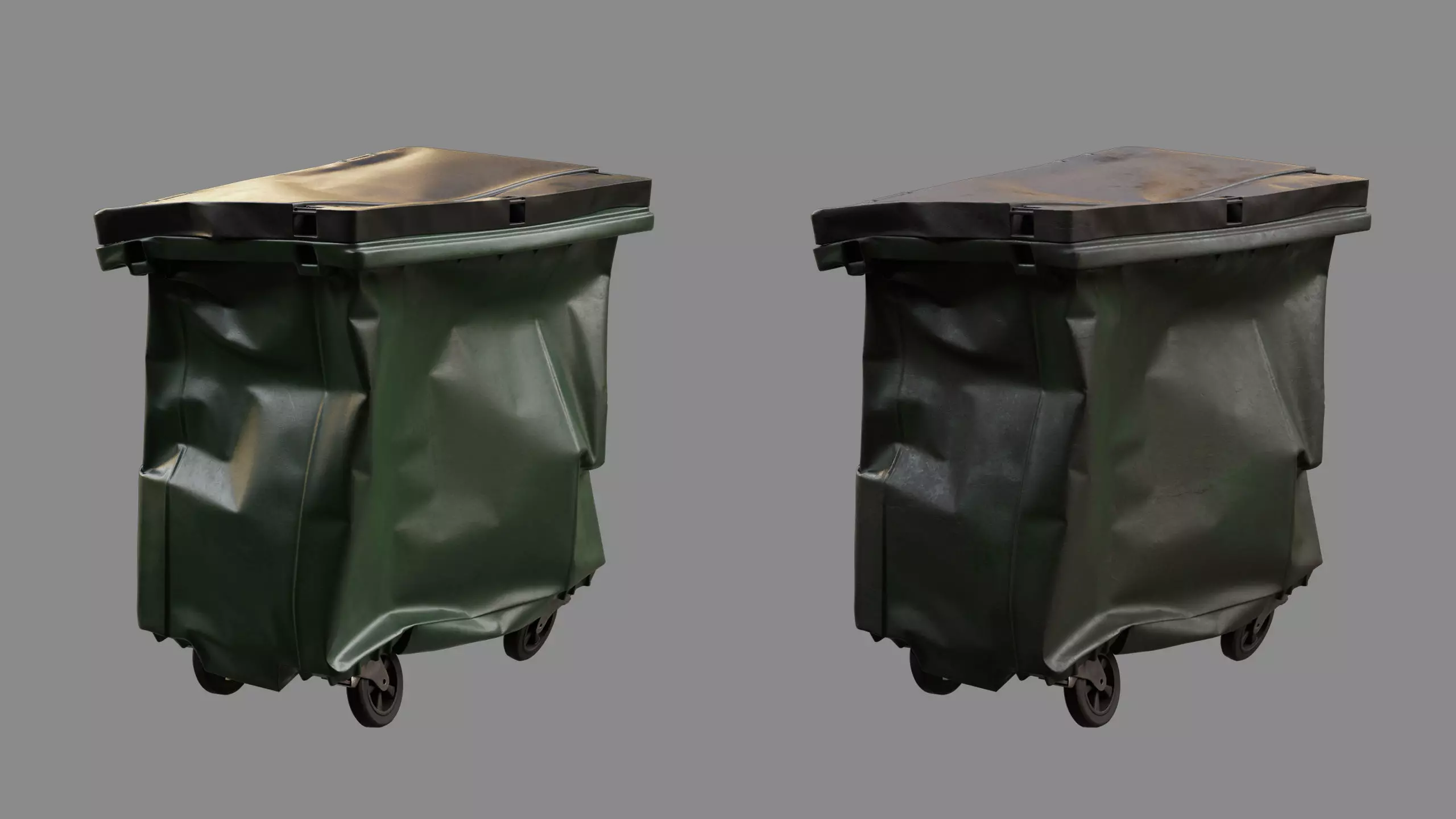Crushed Trash Container 03 3D model_5