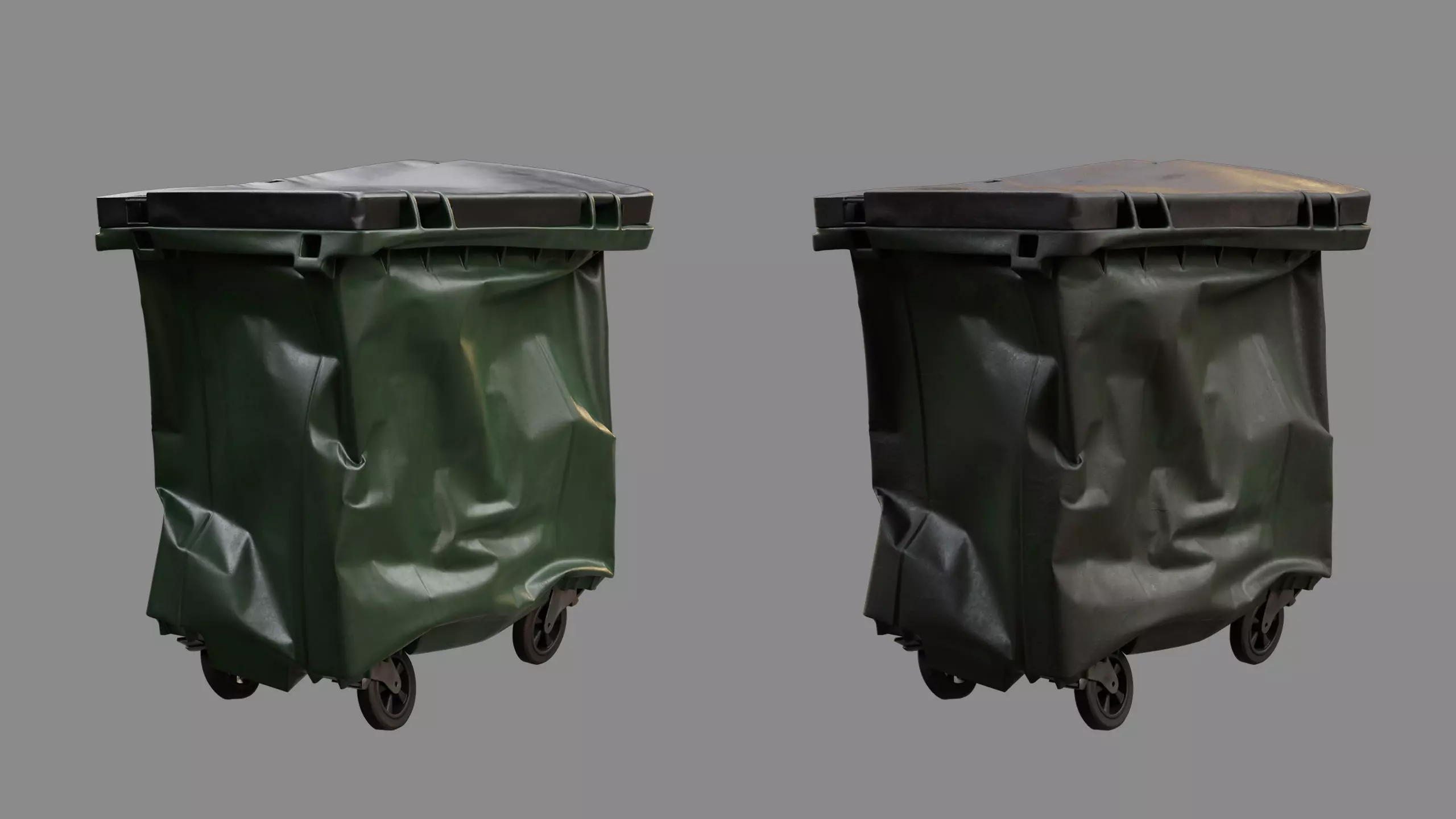 Crushed Trash Container 03 3D model_3