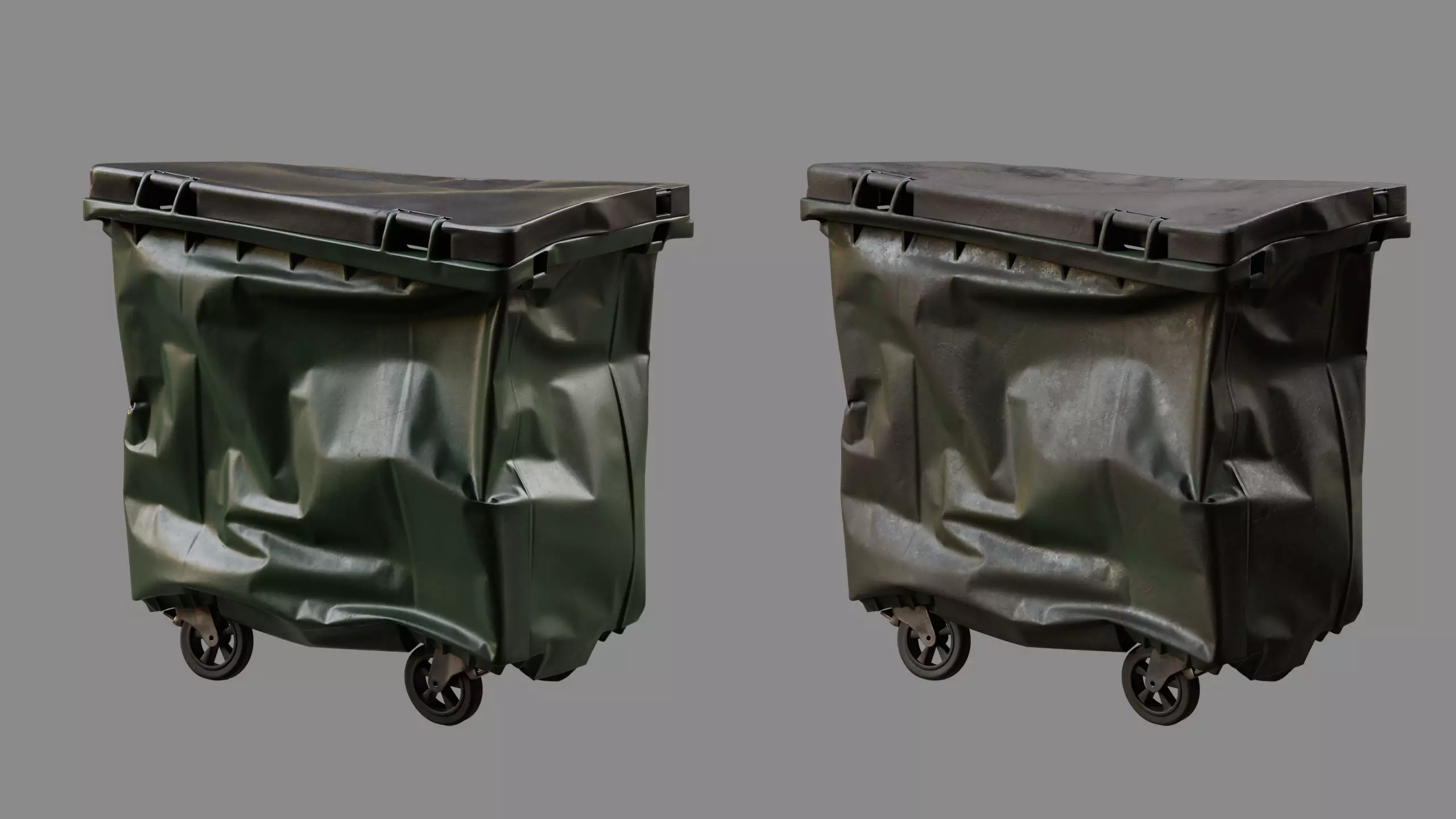 Crushed Trash Container 03 3D model_4