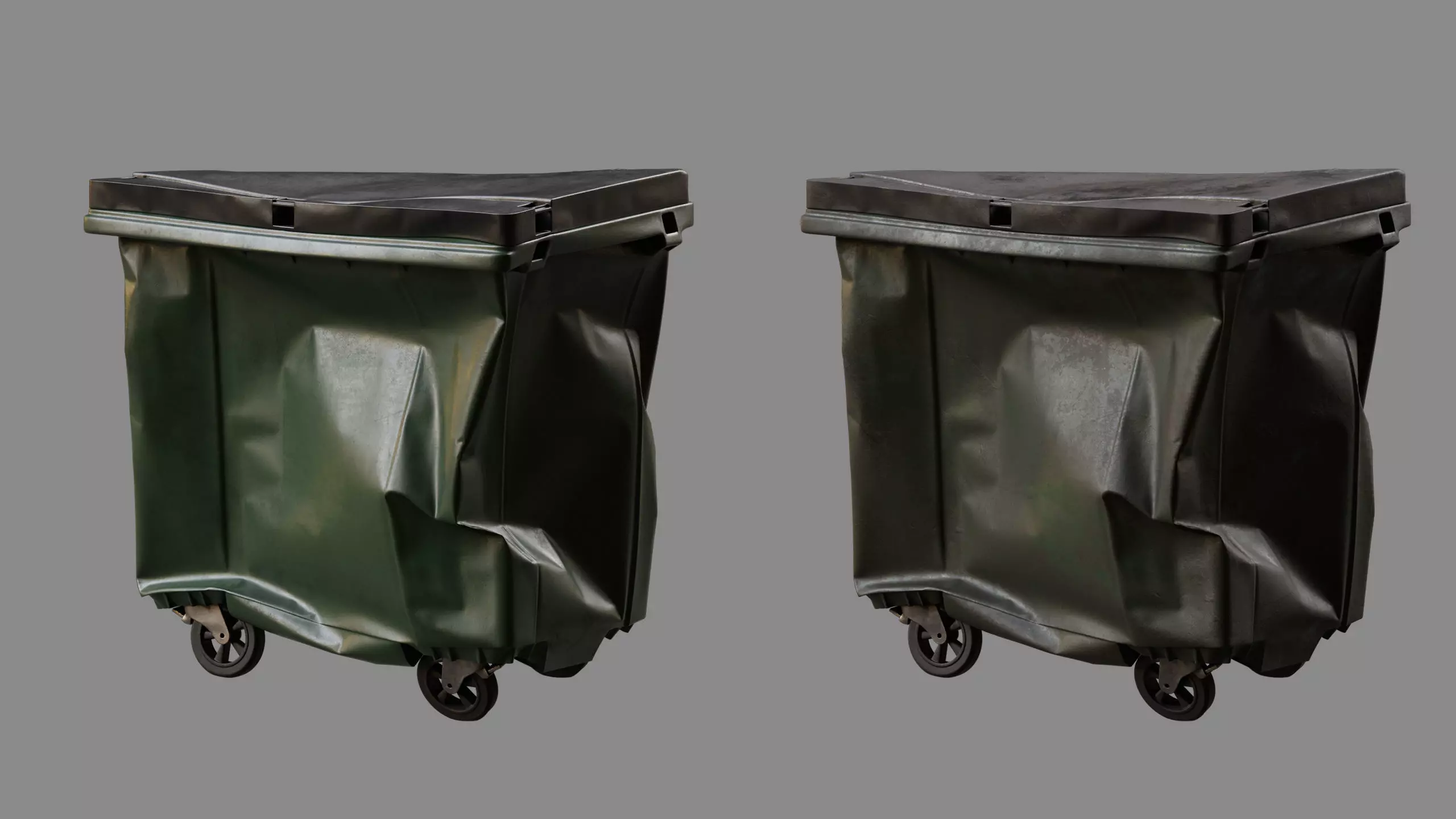 Crushed Trash Container 03 3D model_2