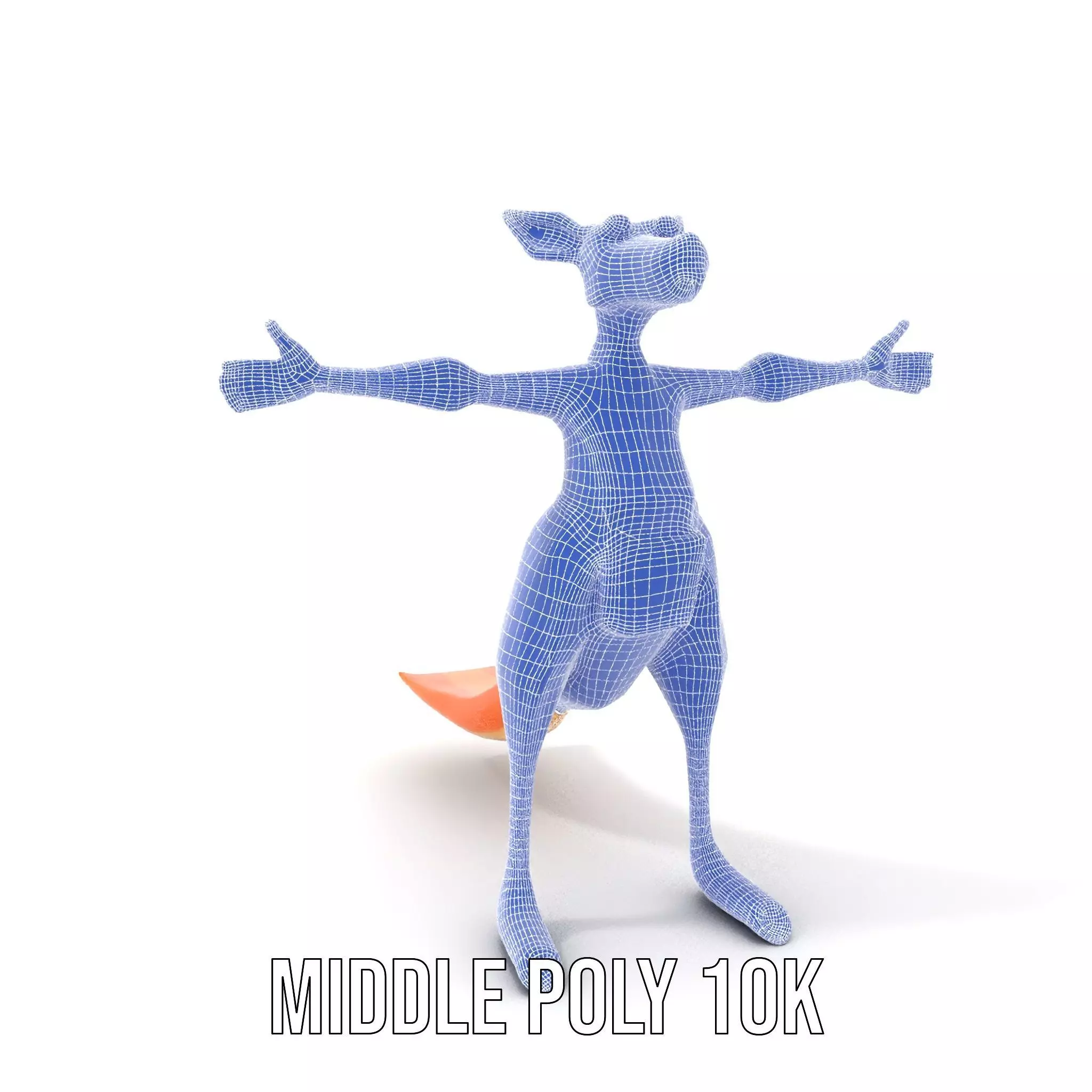 Playful Orange Kangaroo model pack Low-poly 3D model_15