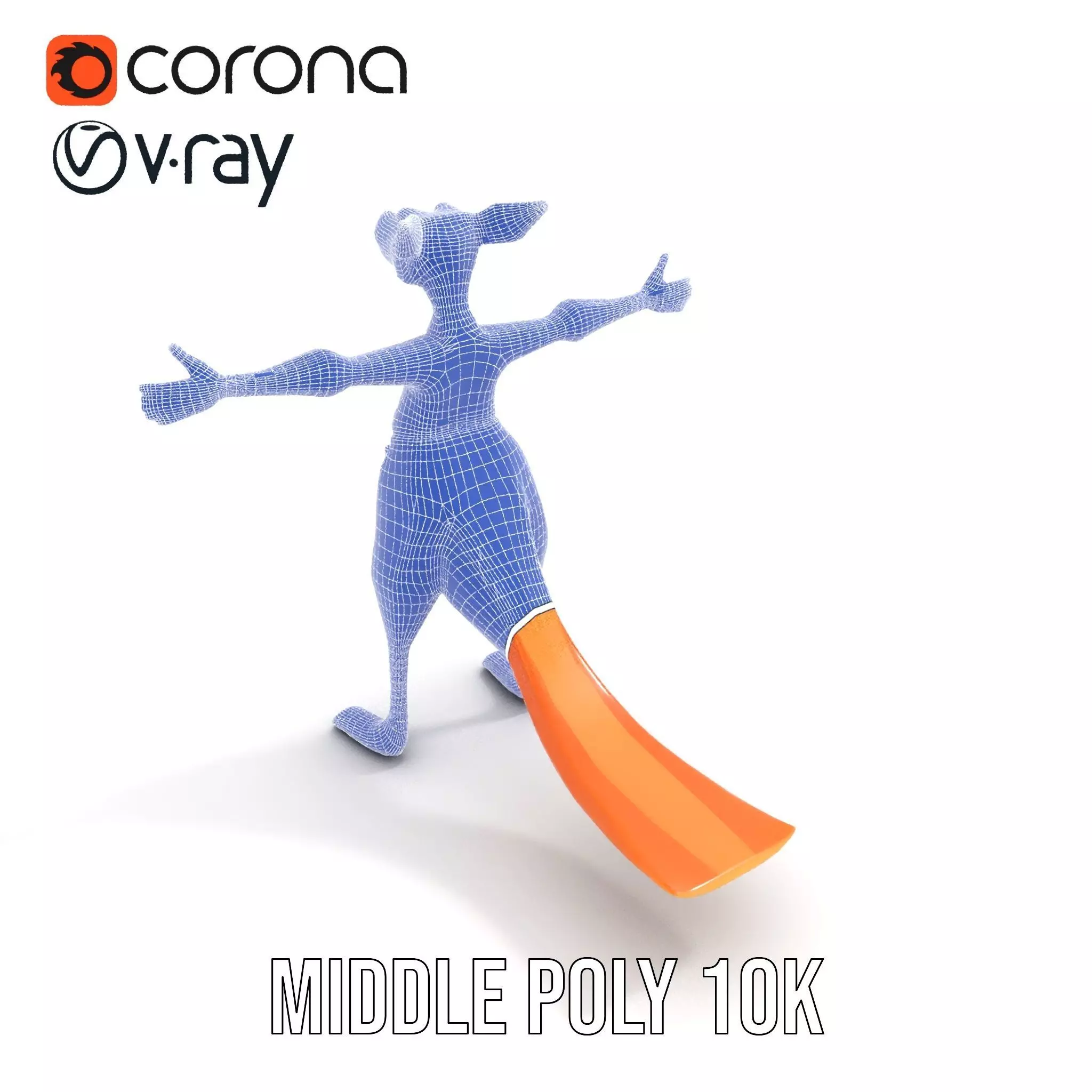 Playful Orange Kangaroo model pack Low-poly 3D model_21