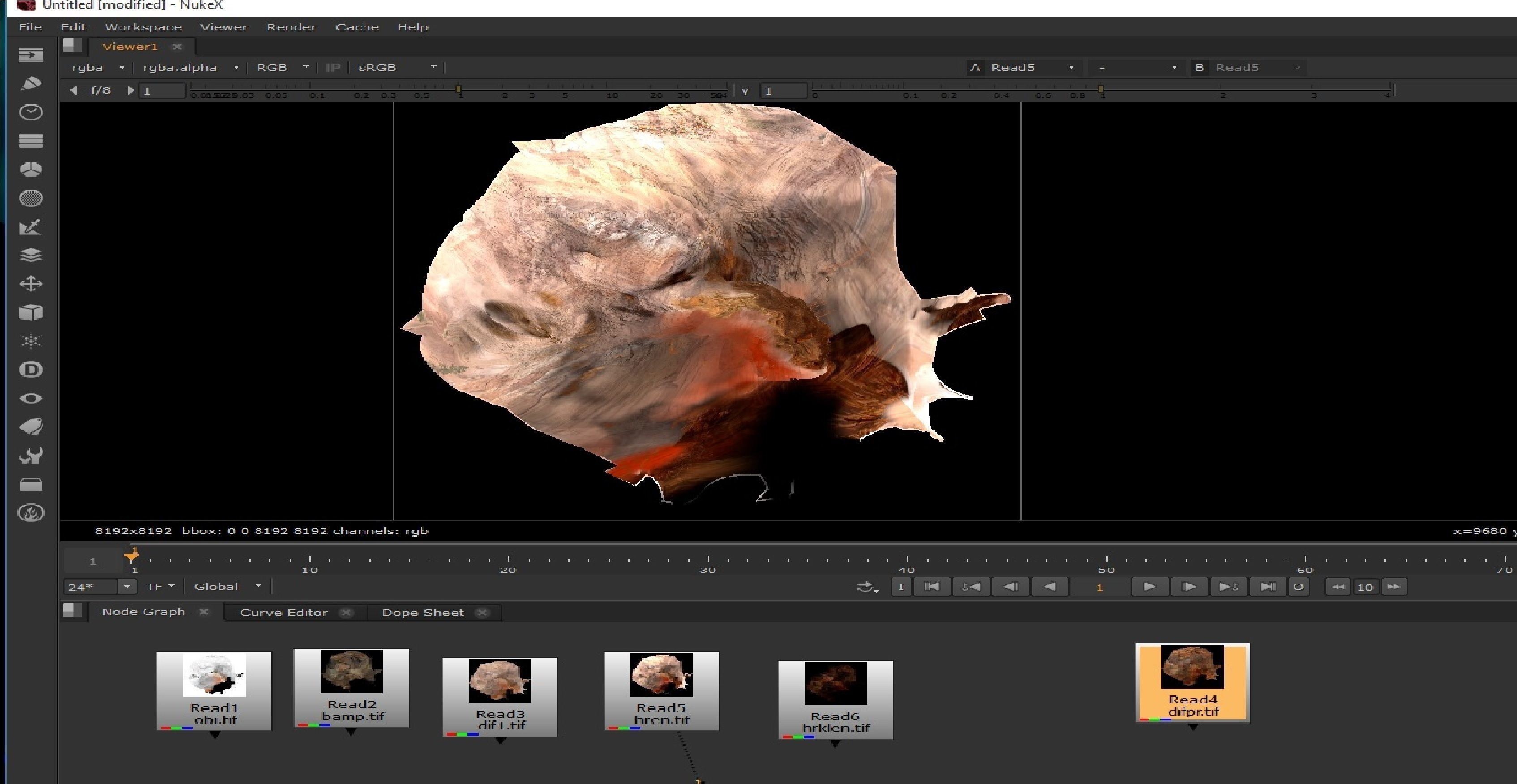 Mountain landscape Low-poly 3D model_3