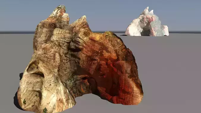 Mountain landscape Low-poly 3D model
