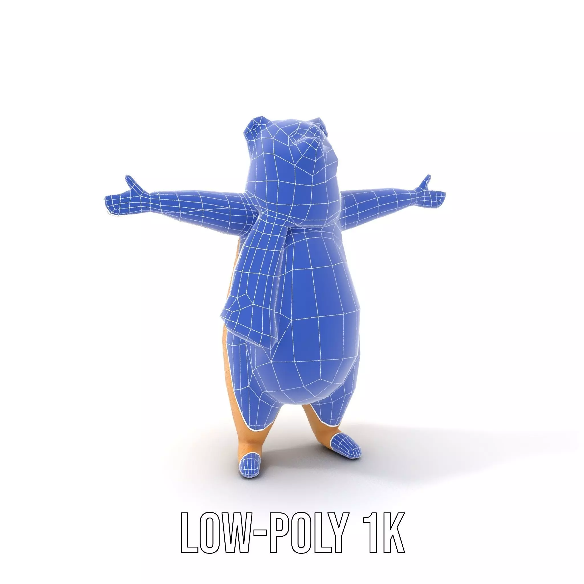 Cozy Bear Red Scarf model pack Low-poly 3D model_7