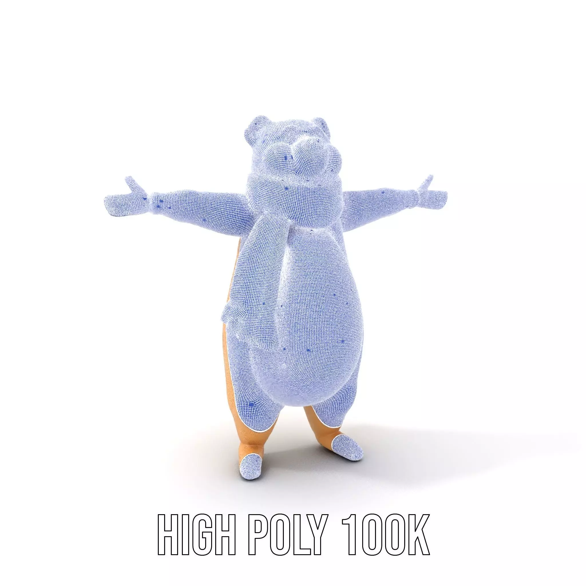 Cozy Bear Red Scarf model pack Low-poly 3D model_4