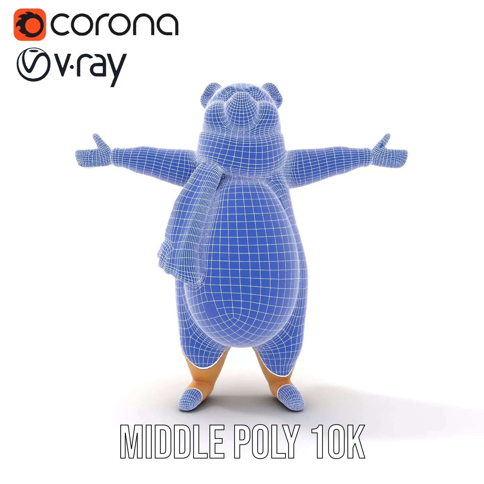 Cozy Bear Red Scarf model pack Low-poly 3D model_27