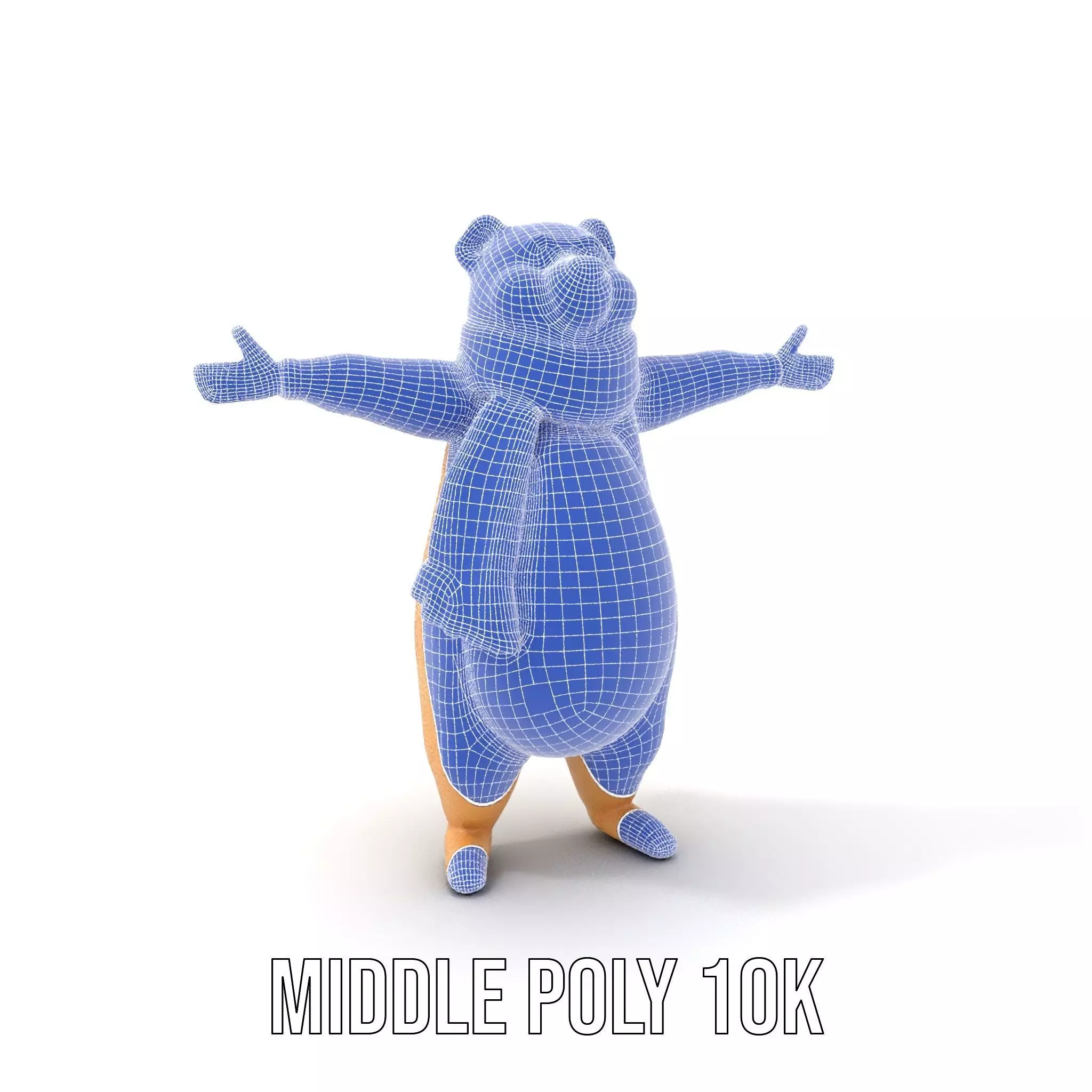 Cozy Bear Red Scarf model pack Low-poly 3D model_13