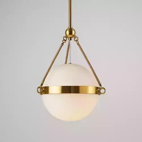 Modern Brass Globe Pendant Light 