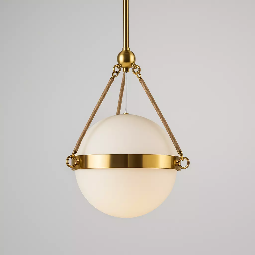 Modern Brass Globe Pendant Light 3D model