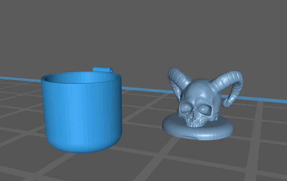 ashtray for tobacco with skull 3D print model_1