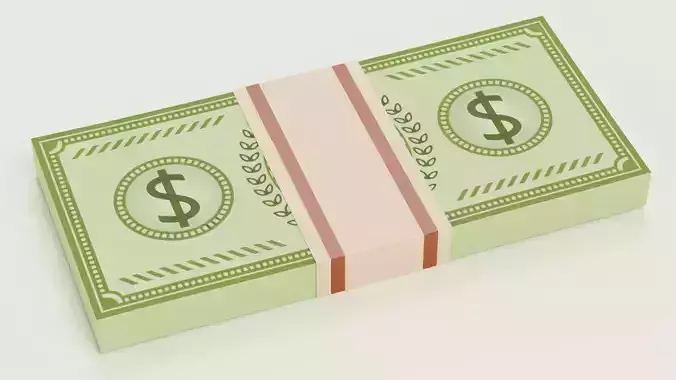 Cartoon Money Bills Stack - Stylized Cash Set