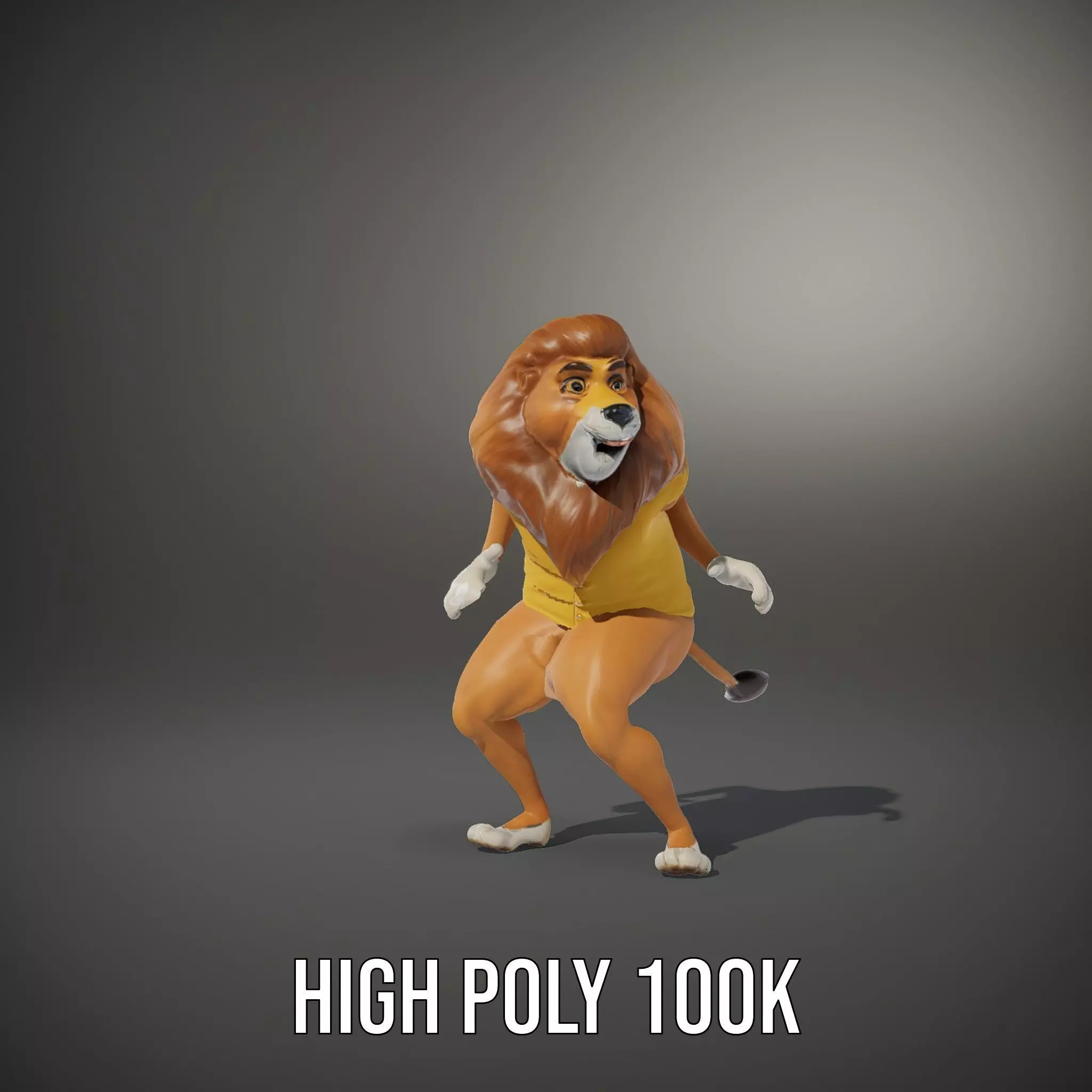 YellowShirted Lion model pack Low-poly 3D model_8