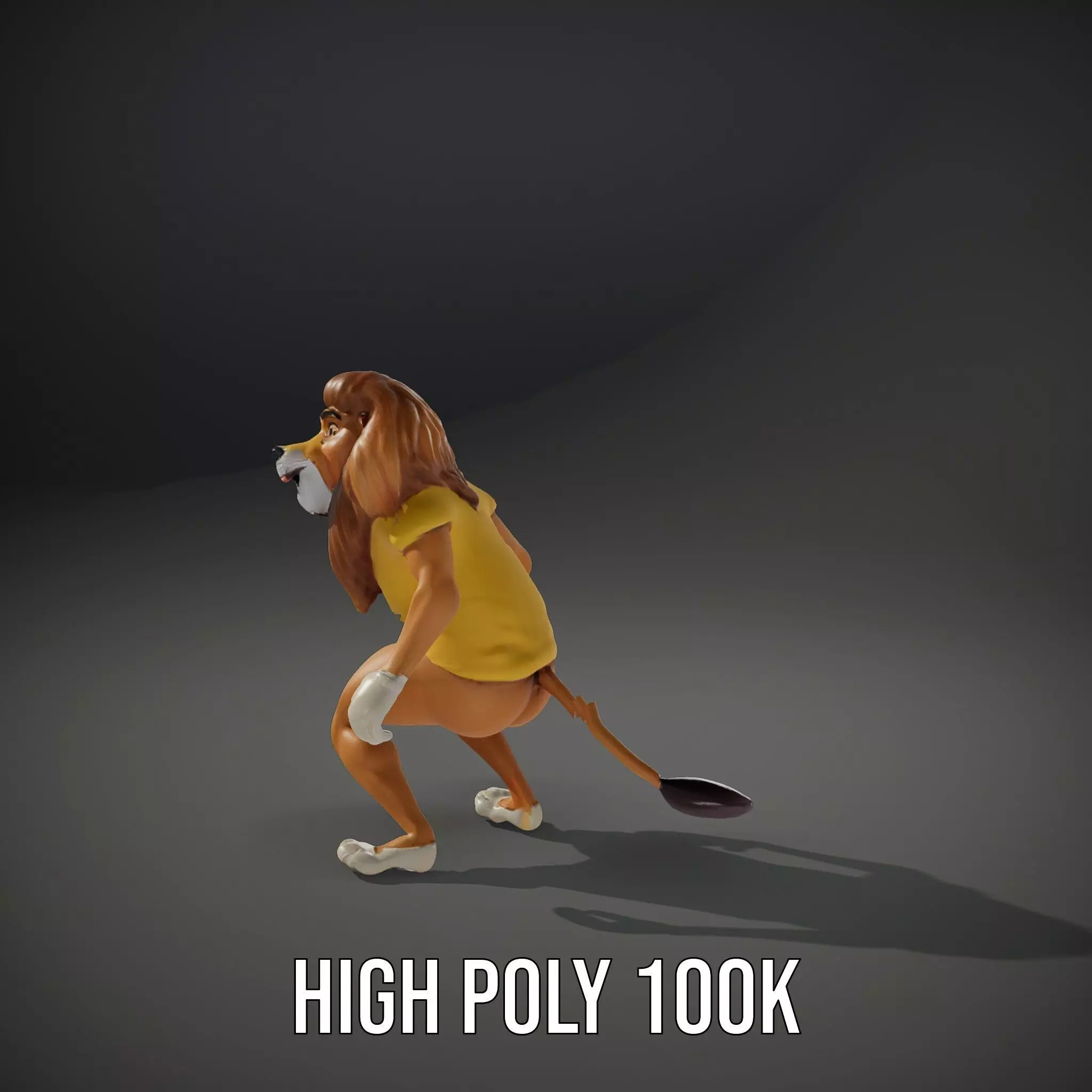 YellowShirted Lion model pack Low-poly 3D model_10