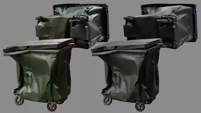 Crushed Trash Container 04