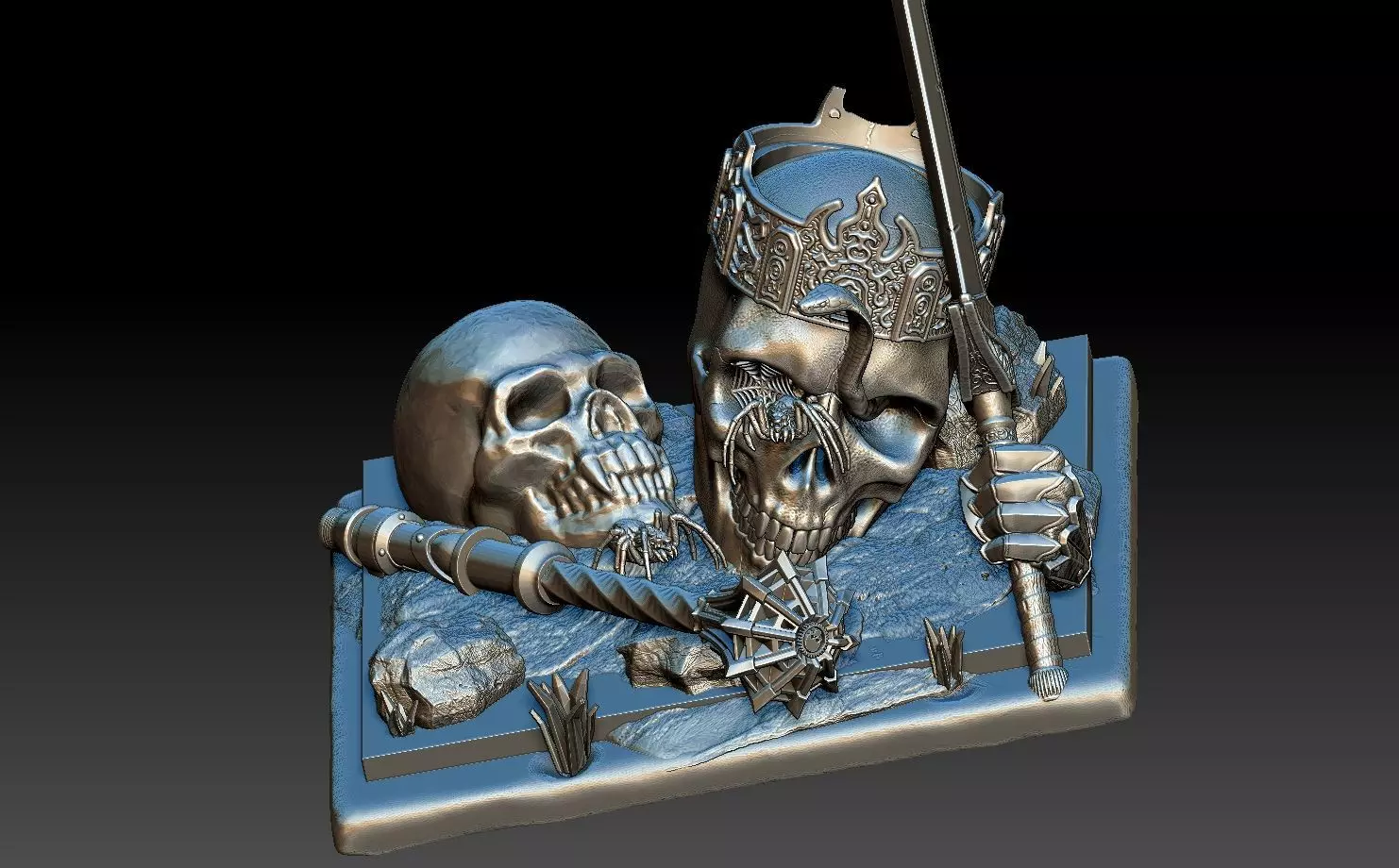 Skull 3D print model_3