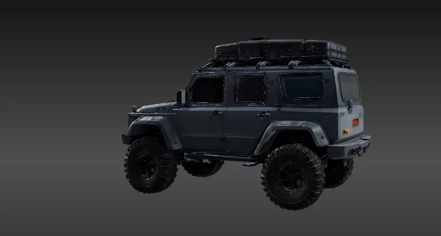 Modular Adventure Utility Vehicle 3D Print Model Off-Road Low-poly 3D model_5