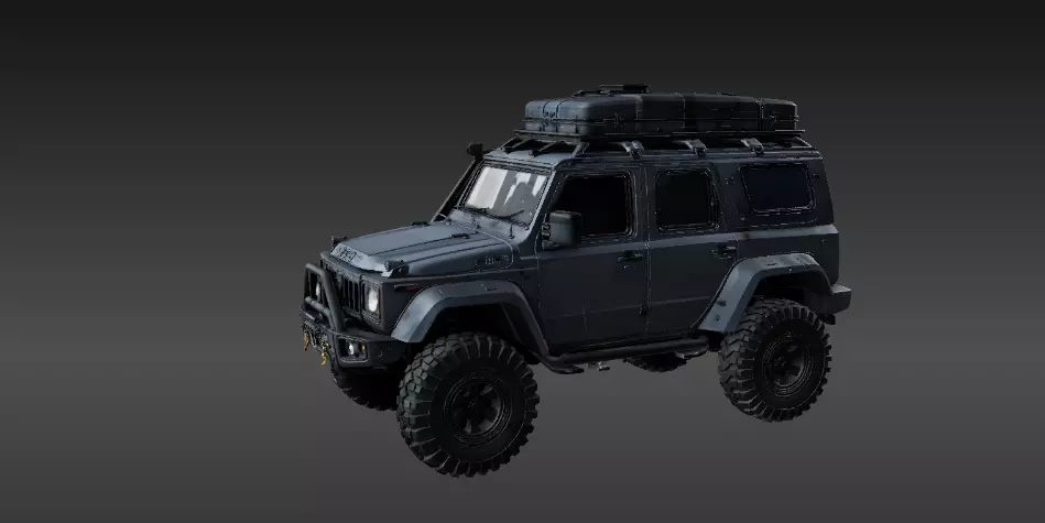Modular Adventure Utility Vehicle 3D Print Model Off-Road Low-poly 3D model_1
